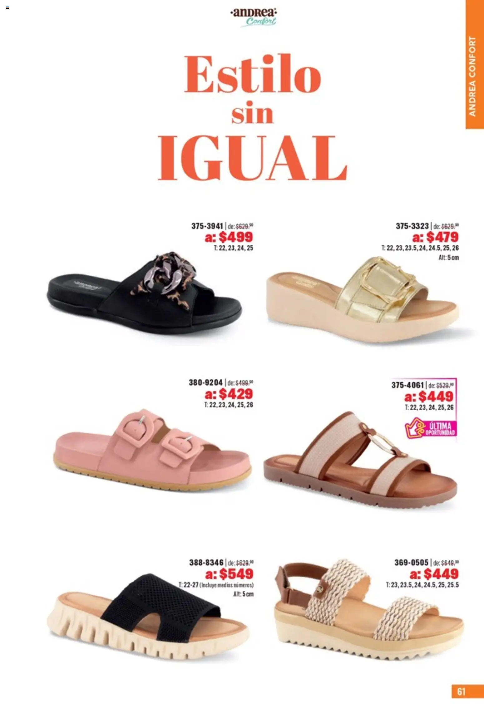 Nuevas ofertas de Andrea válidas en toda la República Mexicana desde el 05.04.2026. ¡Encuentra las mejores ofertas en Andrea catálogo Outlet! | Página: 61