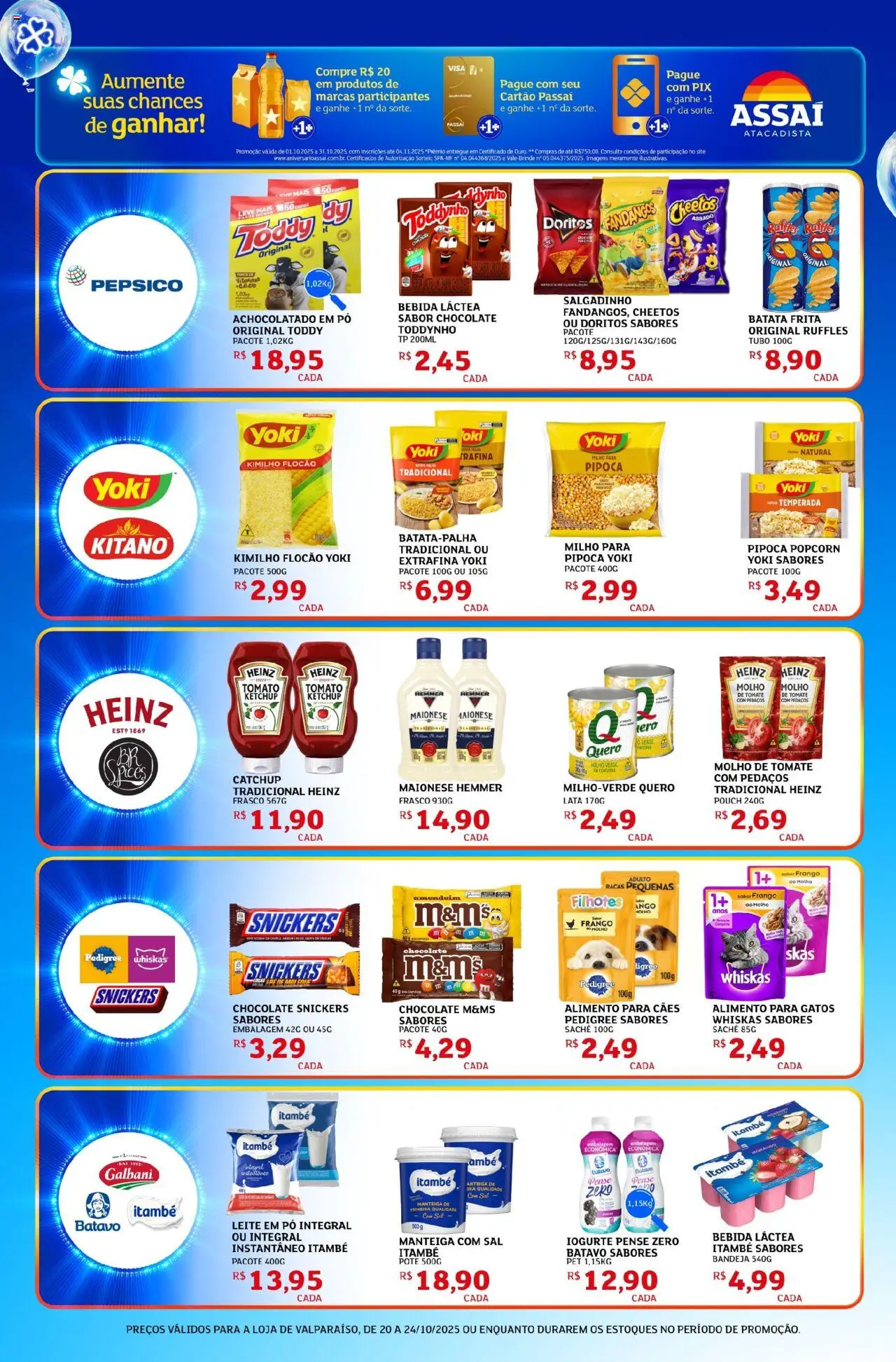 Assaí Atacadista Folheto - válido de 20.10.2025 | Página: 4 | Produtos: Leite, Iogurte, Batata, Copos