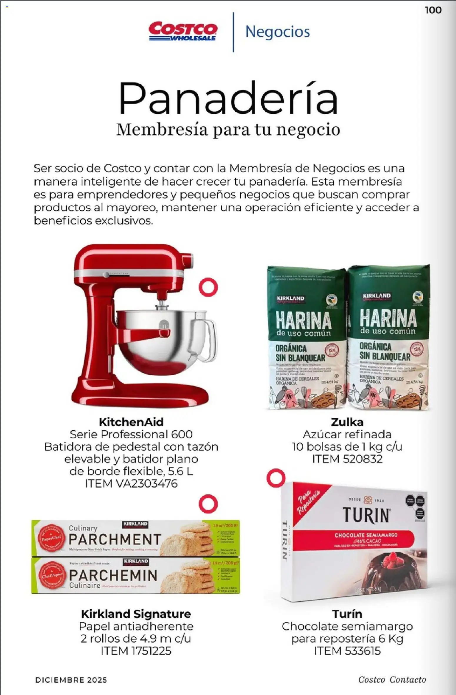 Nuevas ofertas de Costco válidas en toda la República Mexicana desde el 01.12.2025. ¡Encuentra las mejores ofertas en Costco Revista Diciembre! | Página: 100 | Productos: Harina, Azúcar, Cereales, Batidora