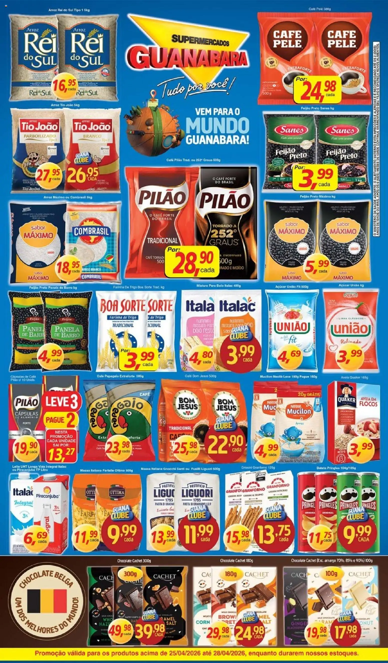 Supermercados Guanabara Folheto - válido de 25.04.2026 | Página: 2 | Produtos: Feijão, Café, Bolo, Açúcar