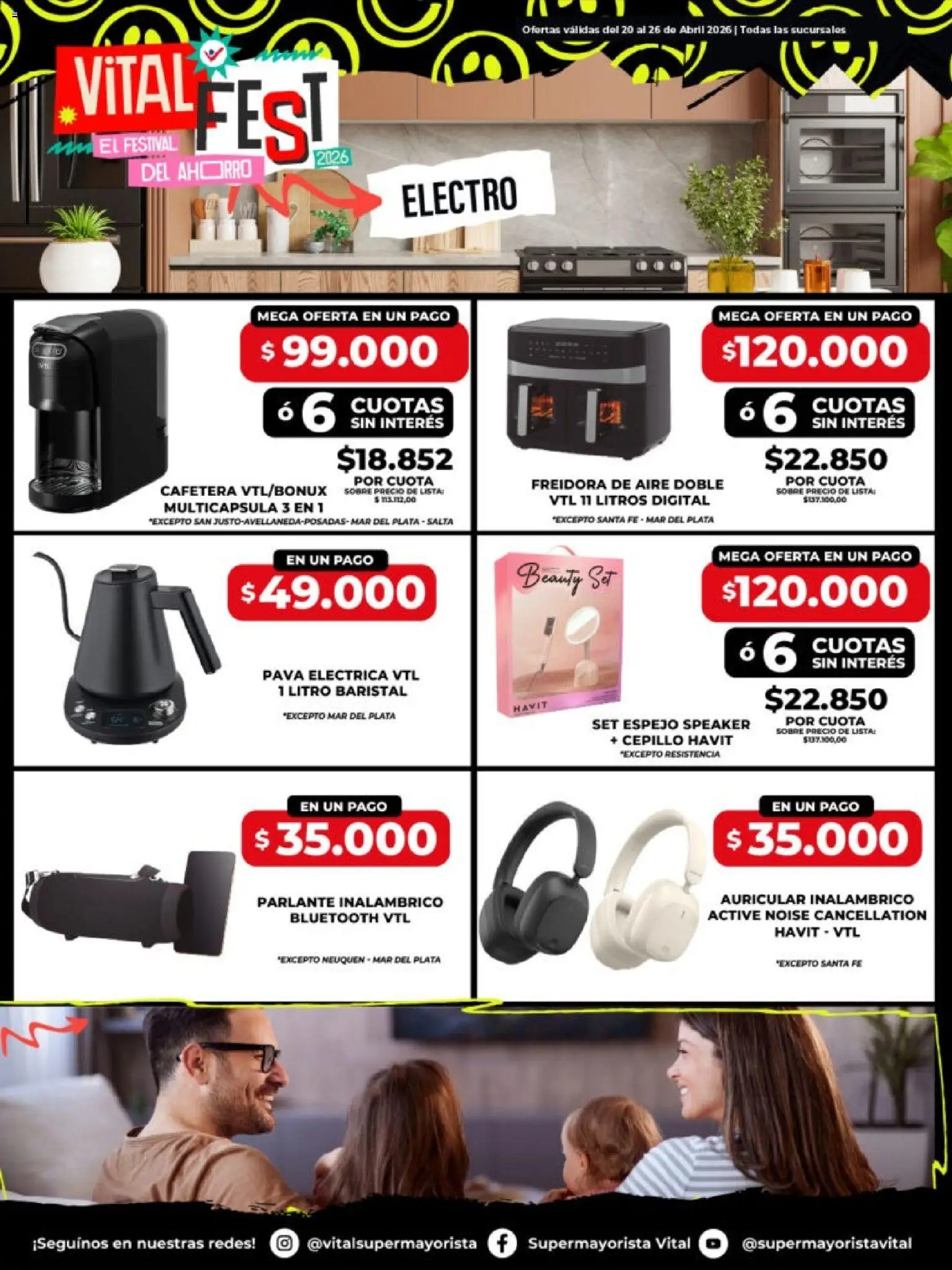 Vital - Especial de nonfood │ válido desde el 20.04.2026 | Página: 2 | Productos: Freidora, Sobre, Cepillo, Pava eléctrica