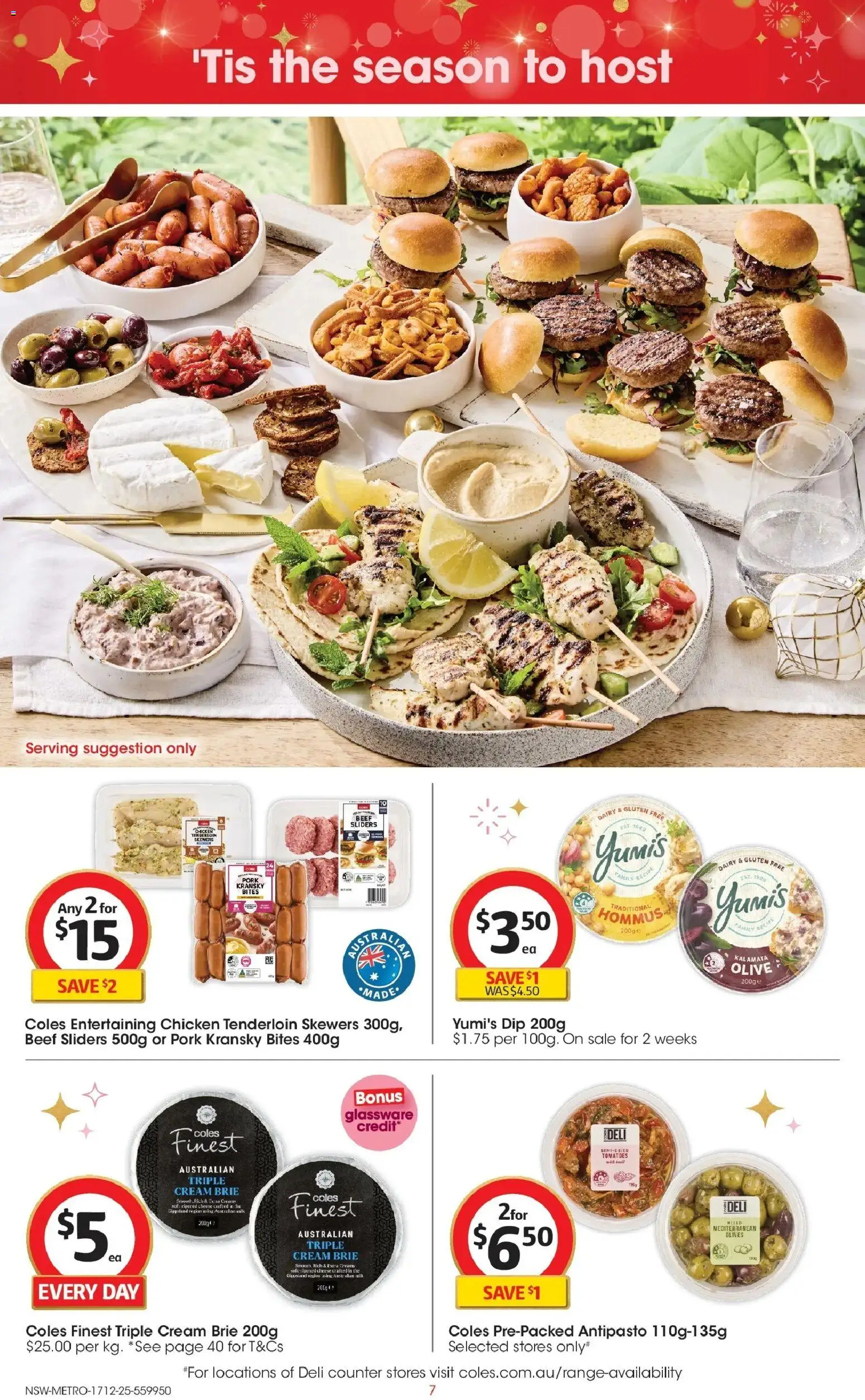 Coles catalogue - valid from 17.12.2025 | Page: 7 | Products: Cheese, Chicken, Beef, Olives