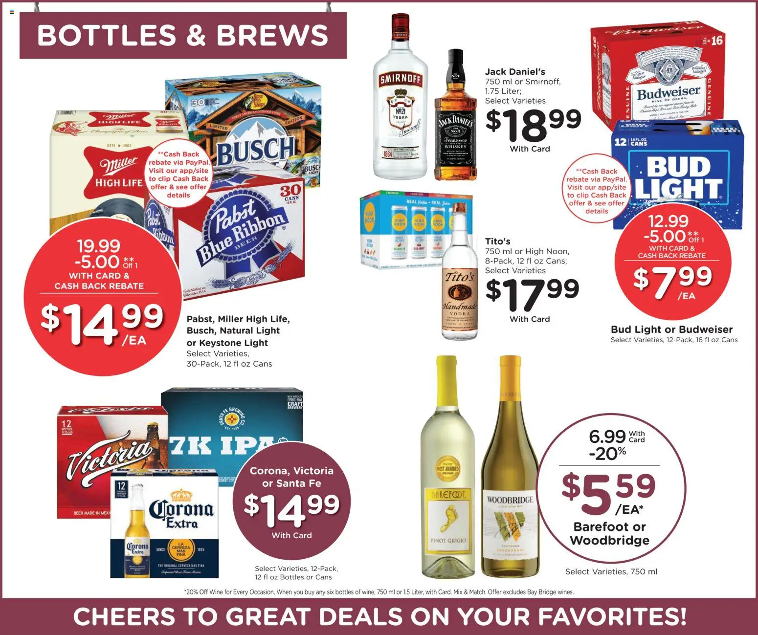 Smith's Weekly Ad - valid from 08.04.2026 | Page: 14 | Products: Clip, Beer, Vodka, Whiskey