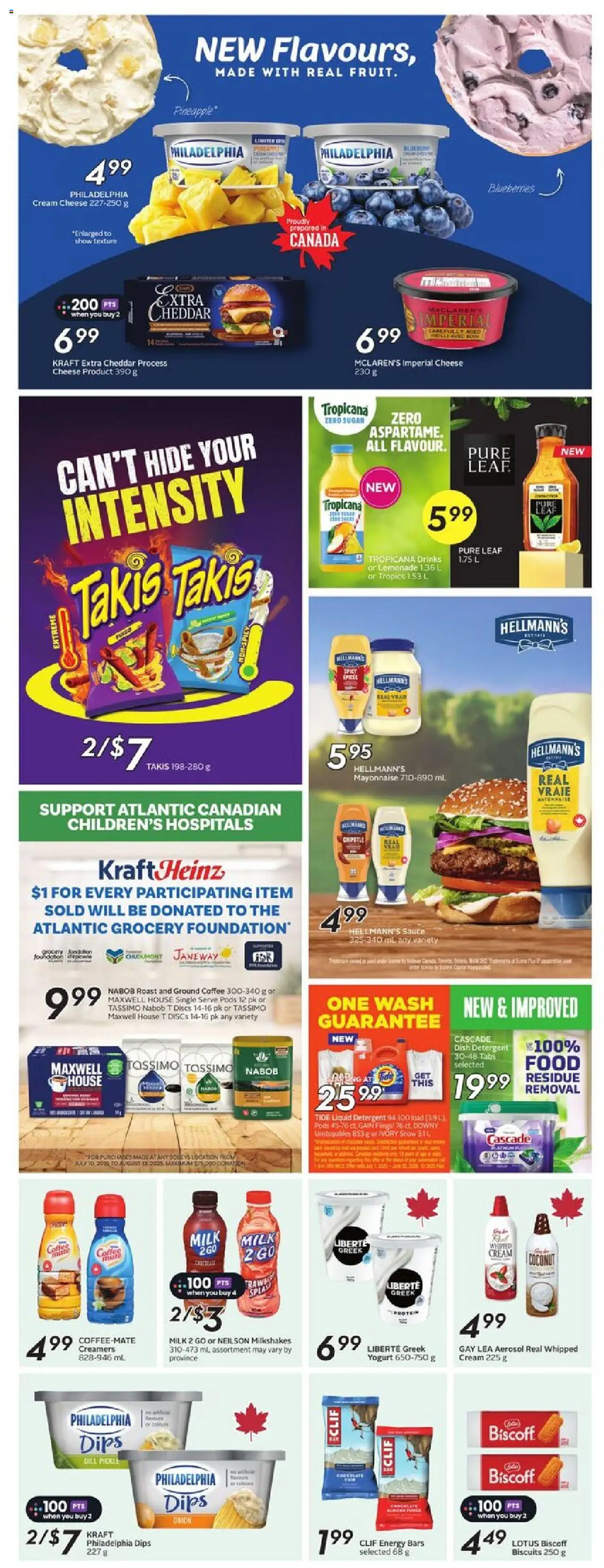 Sobeys flyer valid from 31.07.2025 | Page: 21 | Products: Cream, Detergent, Milk, Coffee