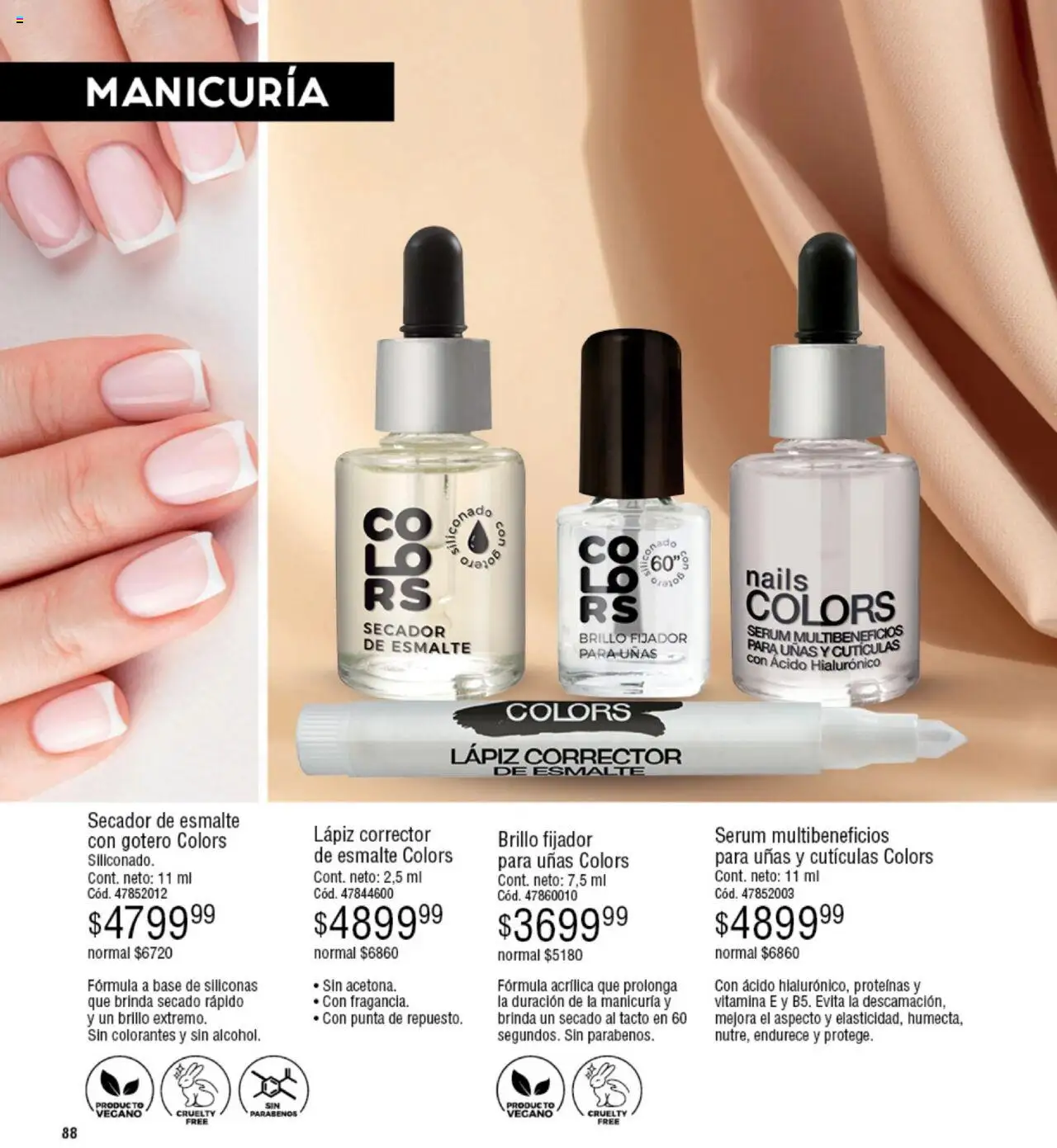 Millanel catálogo │ válido desde el 18.08.2025 | Página: 88 | Productos: Serum, Fijador, Brillo, Secador de esmalte