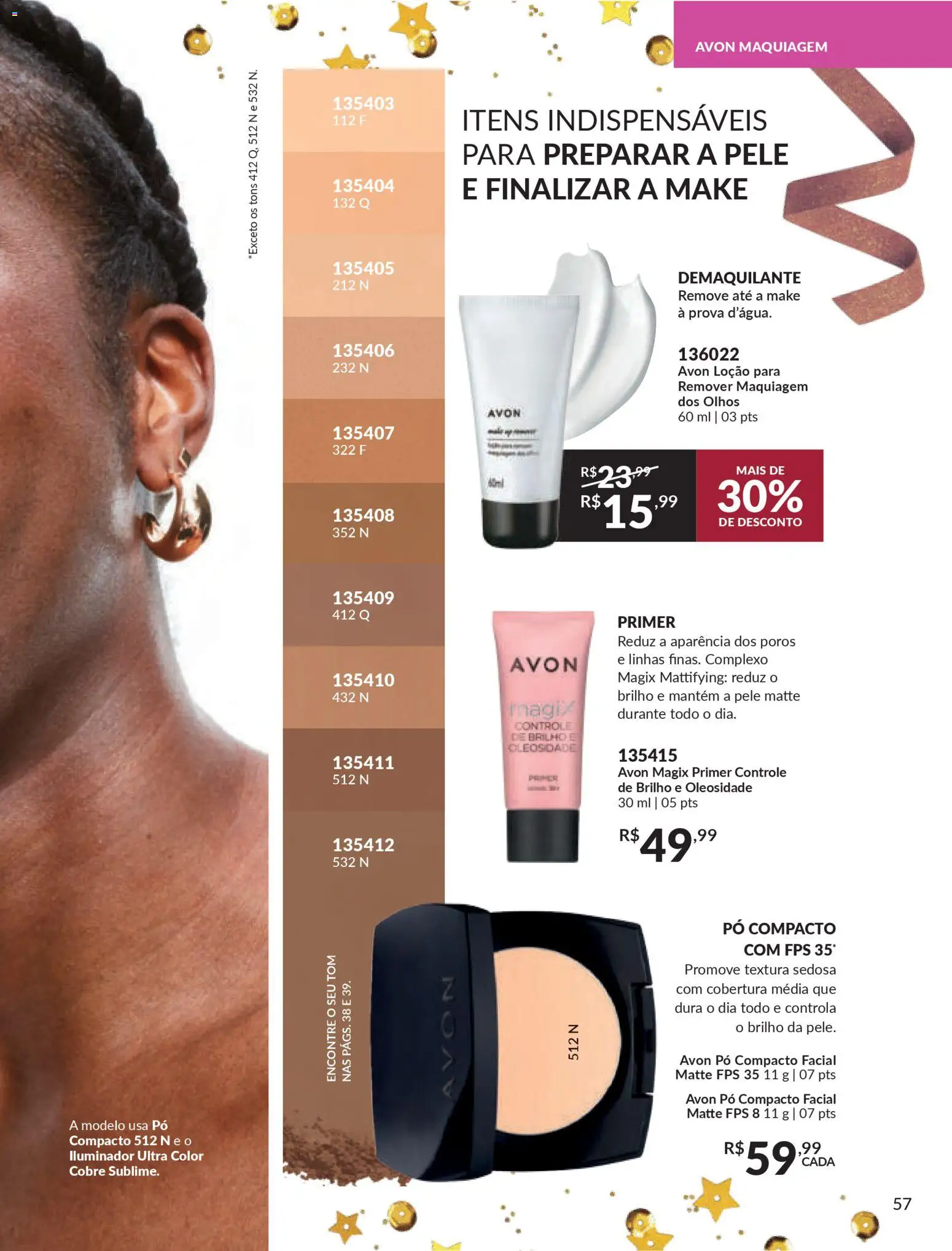 Avon Folheto - válido de 15.01.2026 | Página: 57 | Produtos: Pó compacto, Pó, Iluminador, Primer