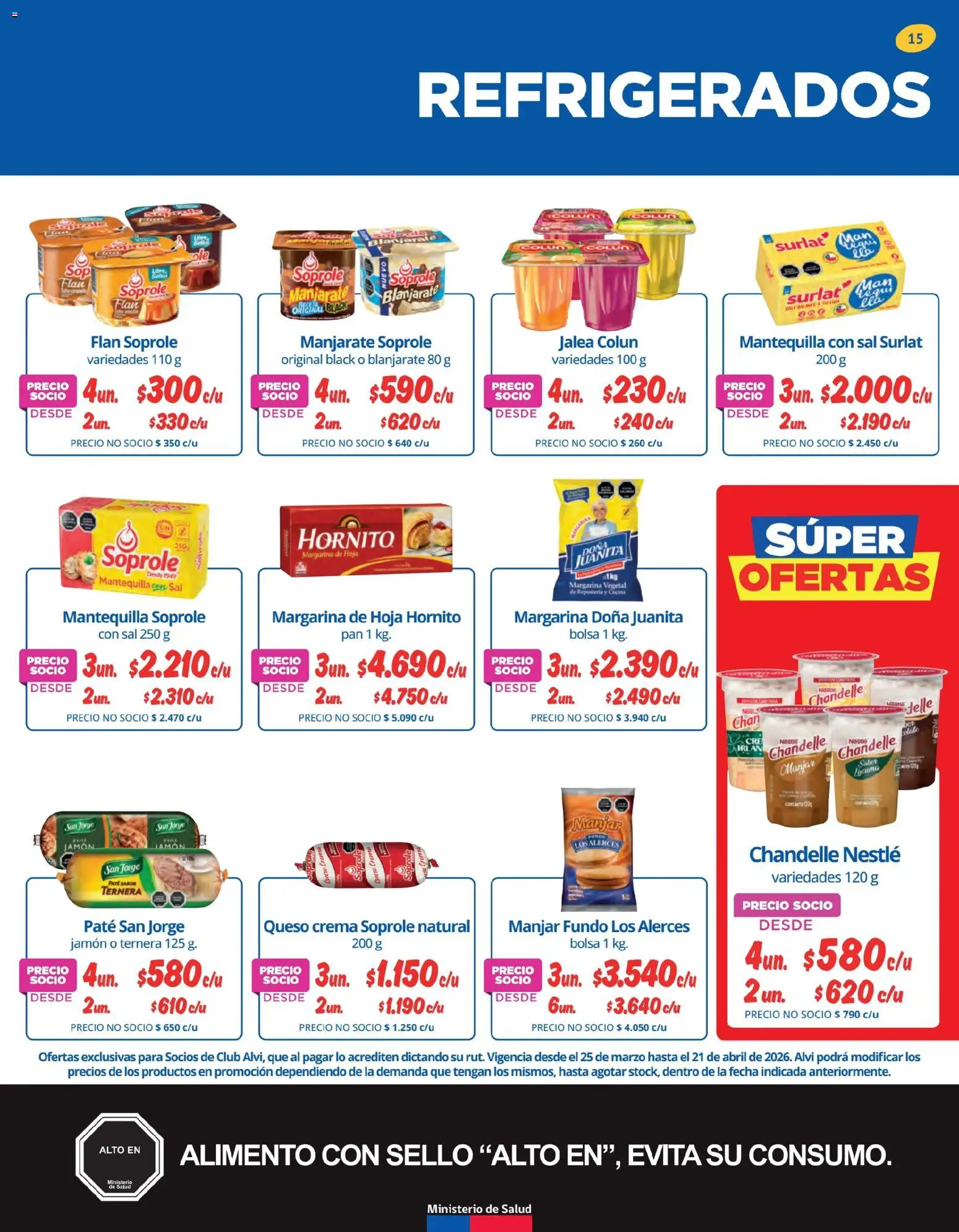 Alvi ofertas  │ válido desde el 25.03.2026 | Página: 15 | Productos: Queso crema, Bolsa, Cocina, Margarina