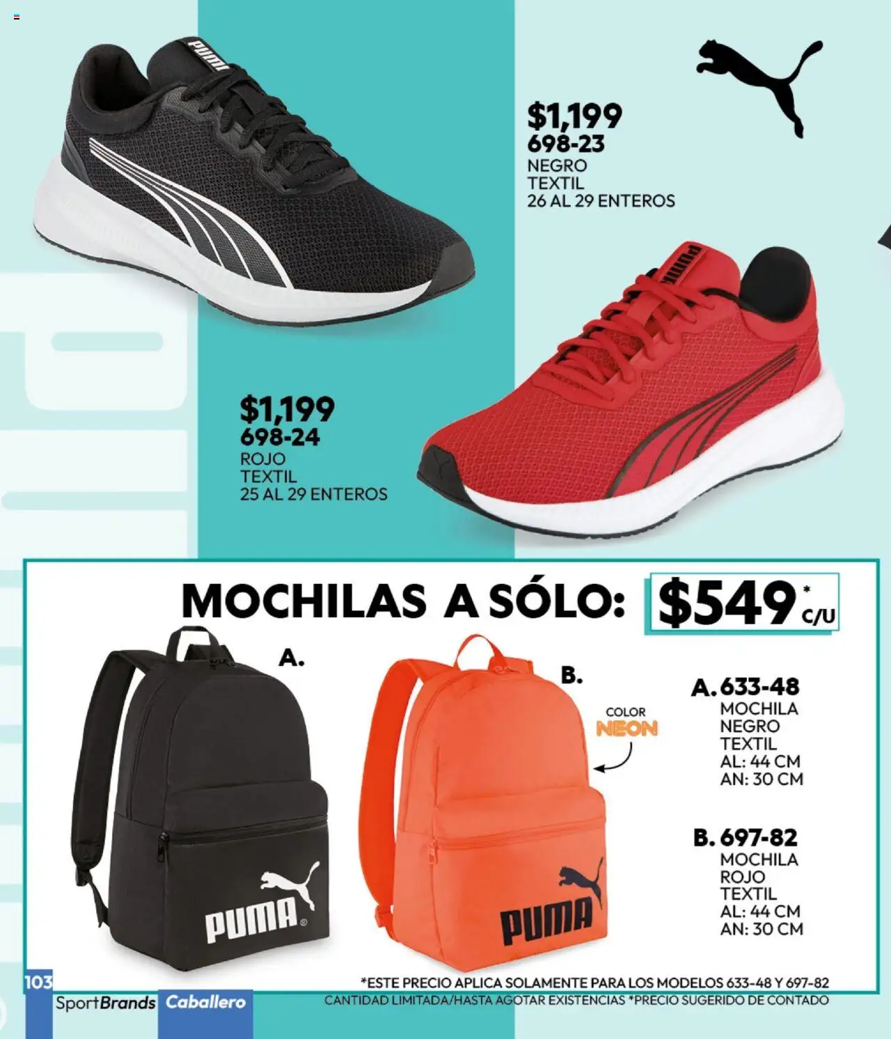 Nuevas ofertas de Cklass válidas en toda la República Mexicana desde el 16.09.2025. ¡Encuentra las mejores ofertas en Cklass - Catálogo Invierno Sportbrands! | Página: 104 | Productos: Mochila