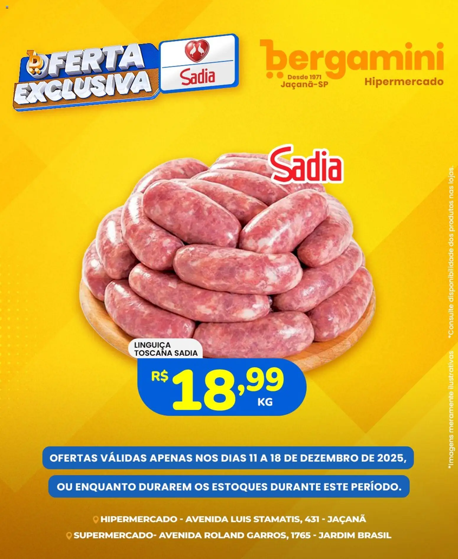 Supermercado Bergamini Folheto - válido de 11.12.2025 | Página: 1 | Produtos: Linguiça