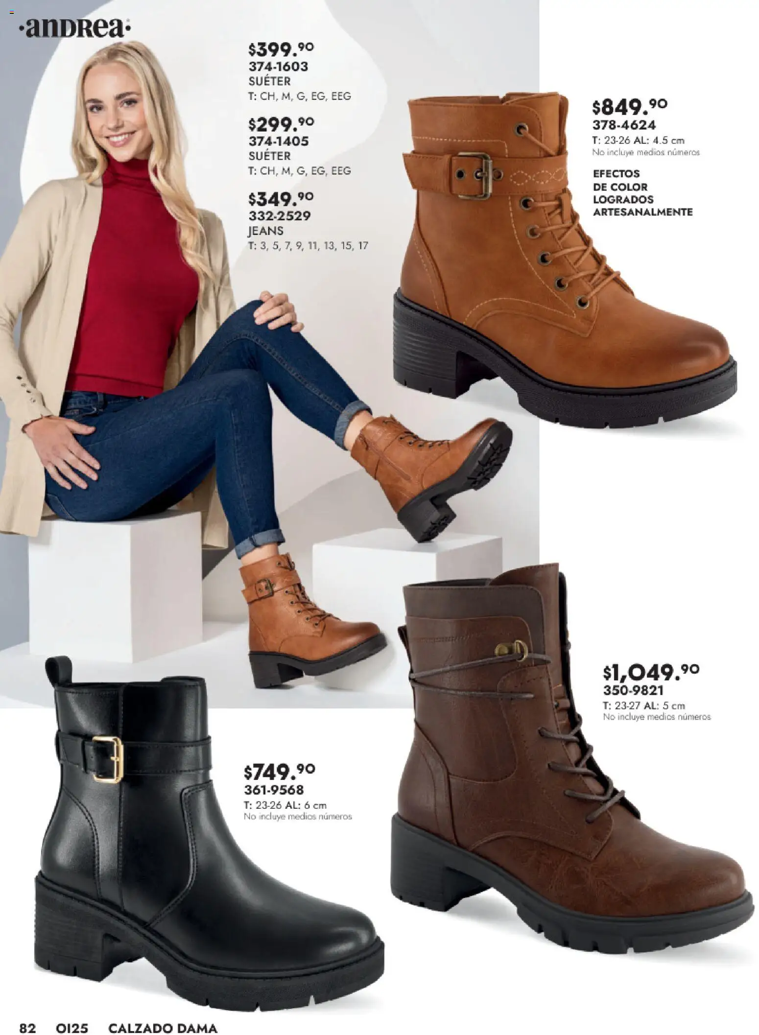 Nuevas ofertas de Andrea válidas en toda la República Mexicana desde el 24.08.2025. ¡Encuentra las mejores ofertas en Andrea - Catálogo Calzado Dama! | Página: 82 | Productos: Suéter