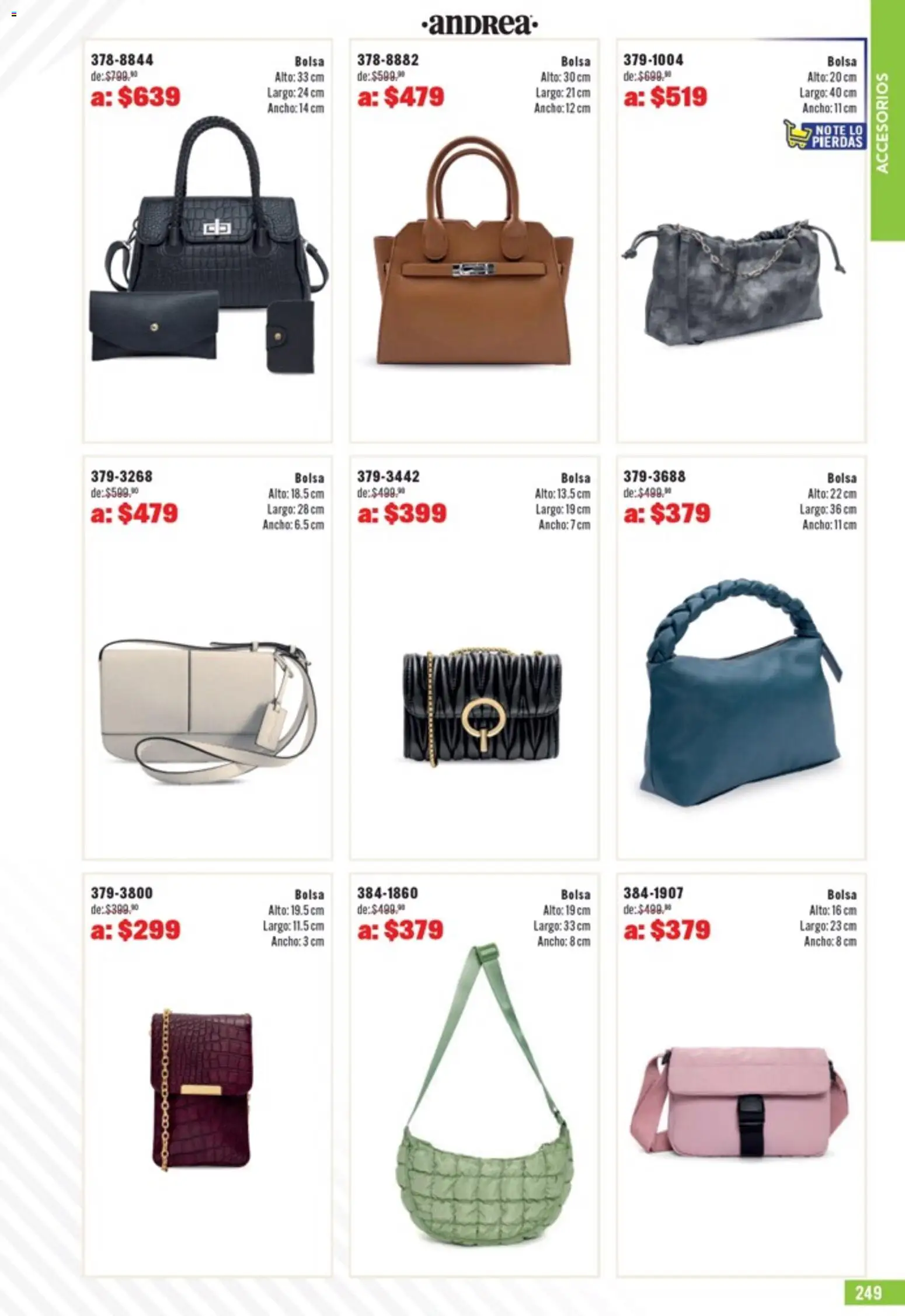 Nuevas ofertas de Andrea válidas en toda la República Mexicana desde el 05.04.2026. ¡Encuentra las mejores ofertas en Andrea catálogo Outlet! | Página: 249 | Productos: Bolsa