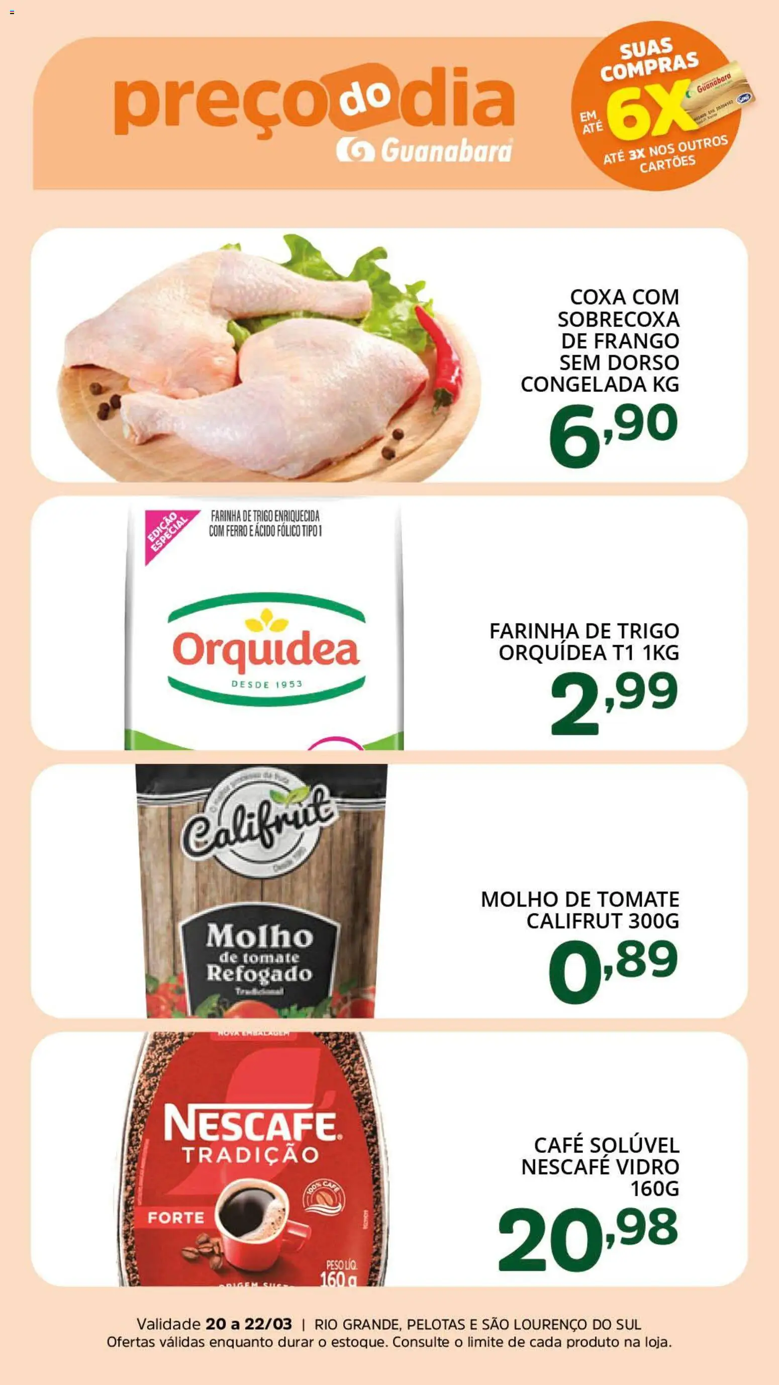 Supermercado Guanabara Folheto - válido de 20.03.2026 | Página: 5 | Produtos: Ferro, Farinha de trigo, Café, Frango