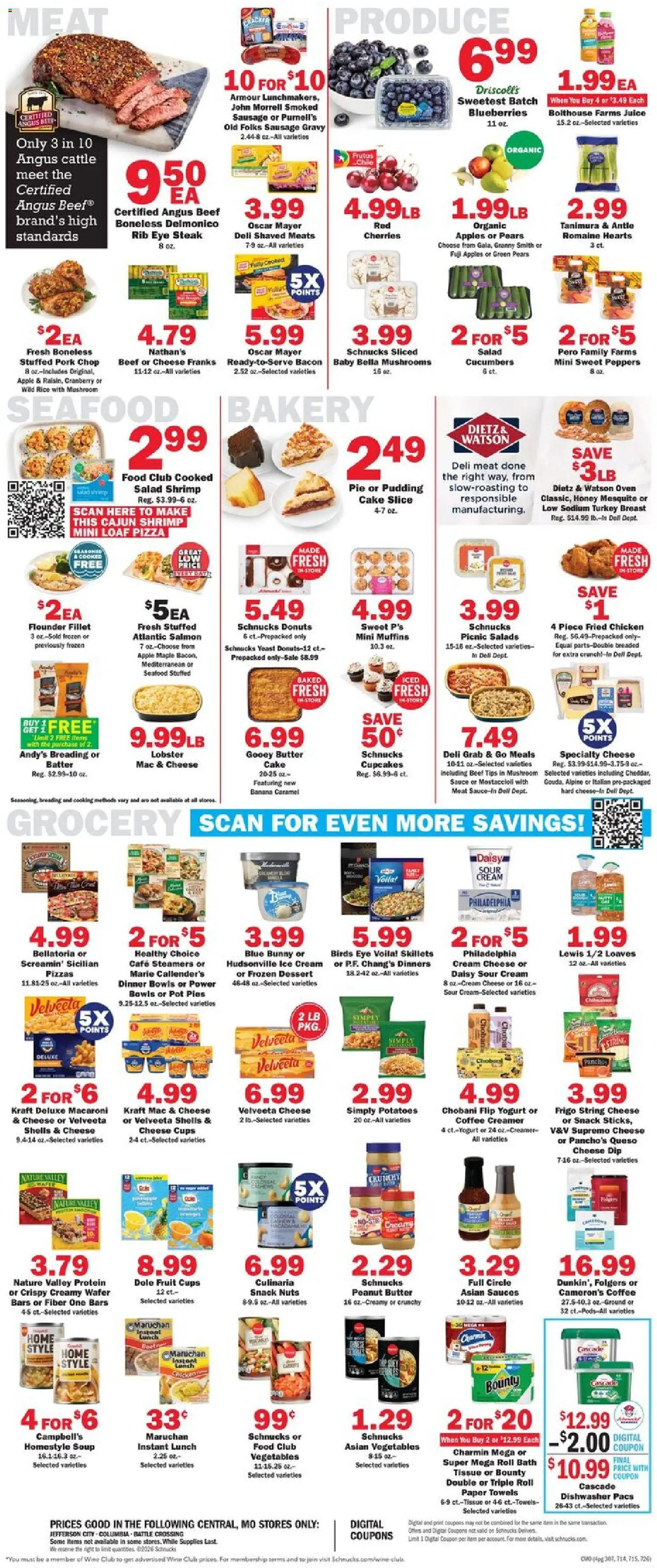 Schnucks Weekly Ad - valid from 28.01.2026 | Page: 4 | Products: Cherries, Pizza, Rice, Cream