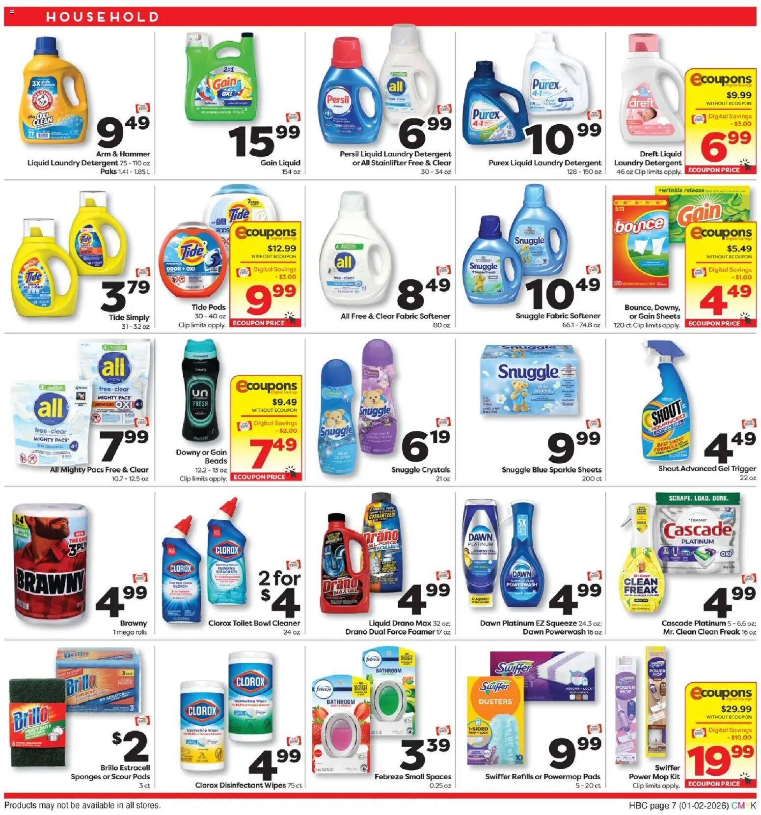 Weis Health & Home - valid from 02.01.2026 | Page: 7 | Products: Clip, Hammer, Fabric softener, Detergent