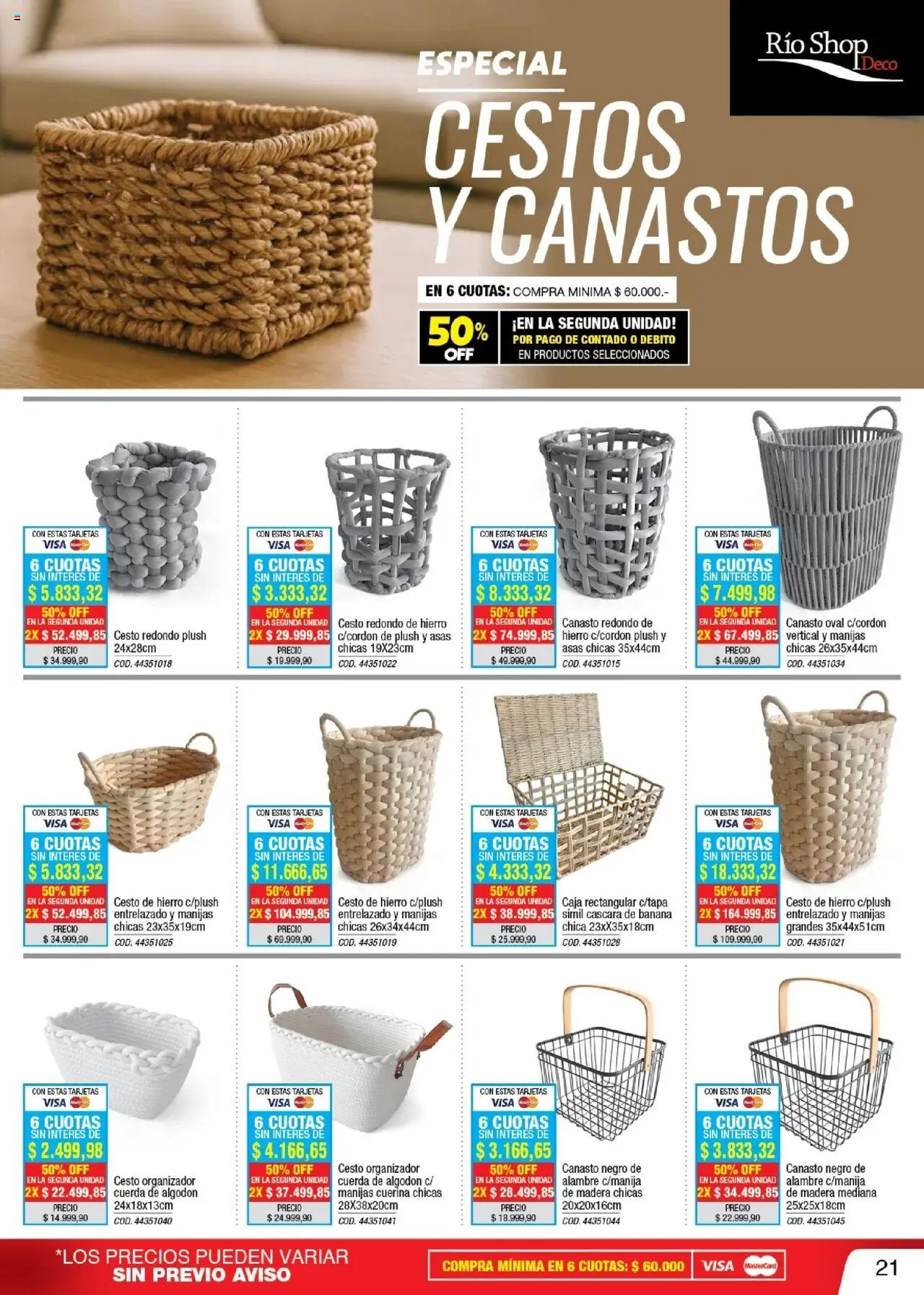 Río Shop Deco catálogo │ válido desde el 01.10.2025 | Página: 21 | Productos: Organizador, Algodón, Banana, Caja