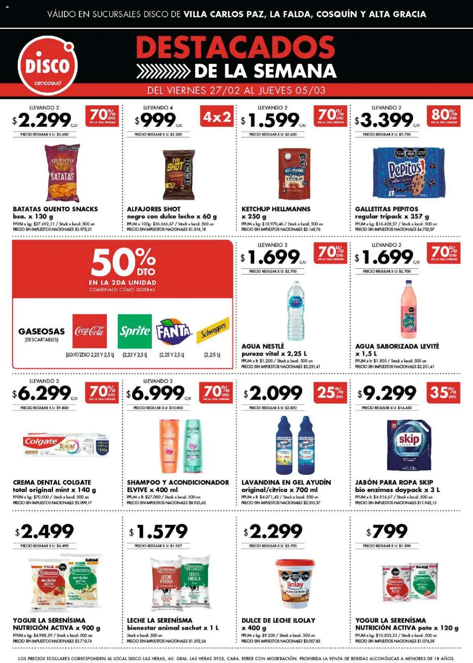 Disco - Ofertas | Punilla │ válido desde el 26.02.2026 | Página: 7 | Productos: Disco, Shampoo, Ropa, Leche