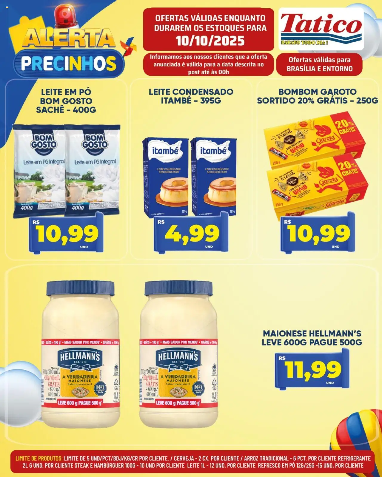 Tatico Folheto - válido de 10.10.2025 | Página: 9 | Produtos: Refresco, Cerveja, Maionese, Leite condensado