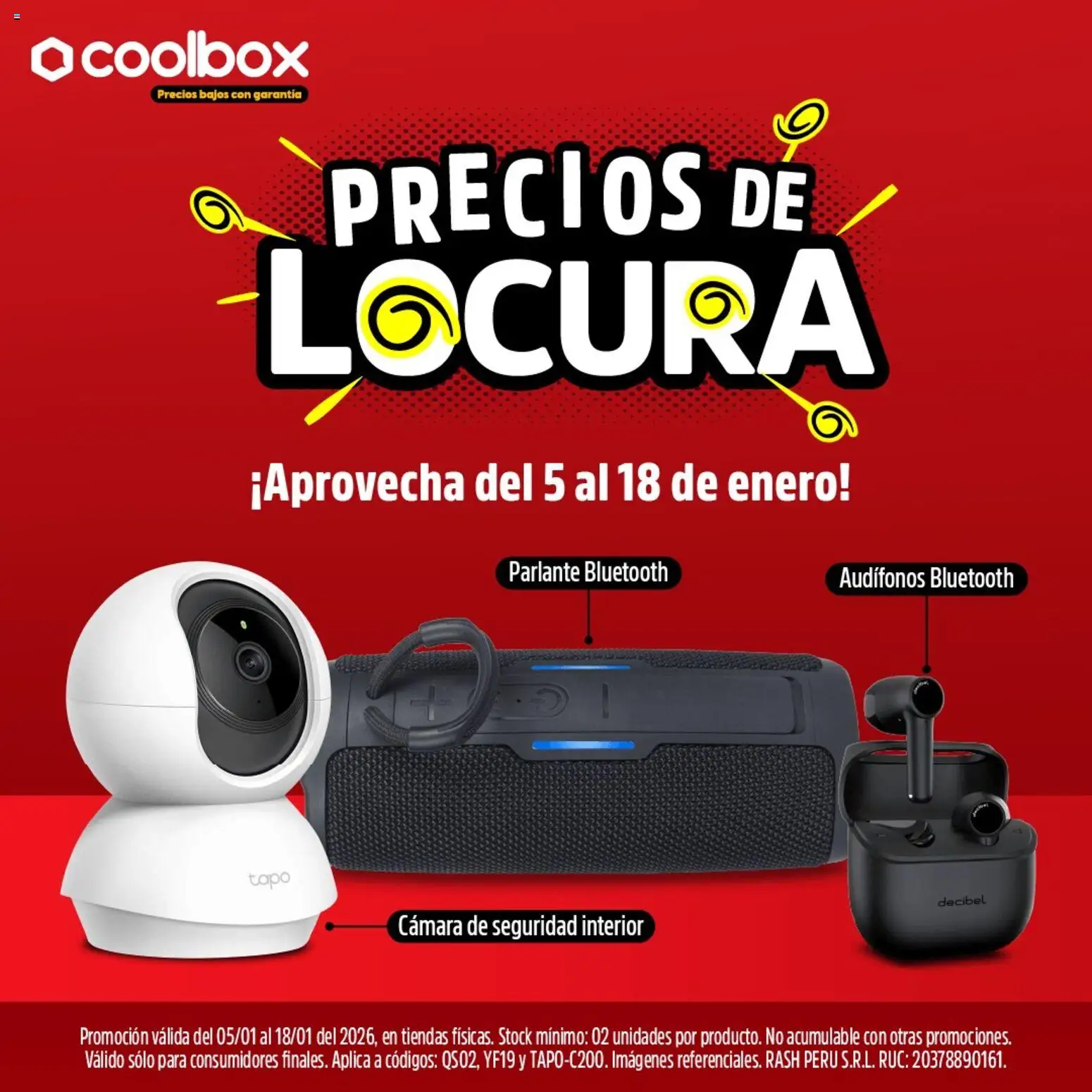 Catálogo Coolbox válido desde 05.01.2026 | Página: 1 | Productos: Audífonos, Cámara, Parlante