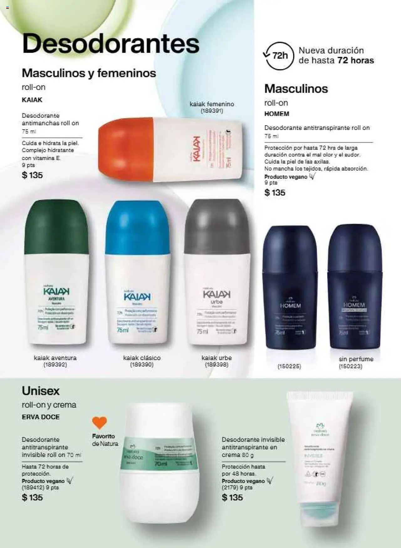 Nuevas ofertas de Natura válidas en toda la República Mexicana desde el 12.10.2025. ¡Encuentra las mejores ofertas en Natura - Campaña 16 2025! | Página: 147 | Productos: Desodorante, Antitranspirante, Crema, Perfume