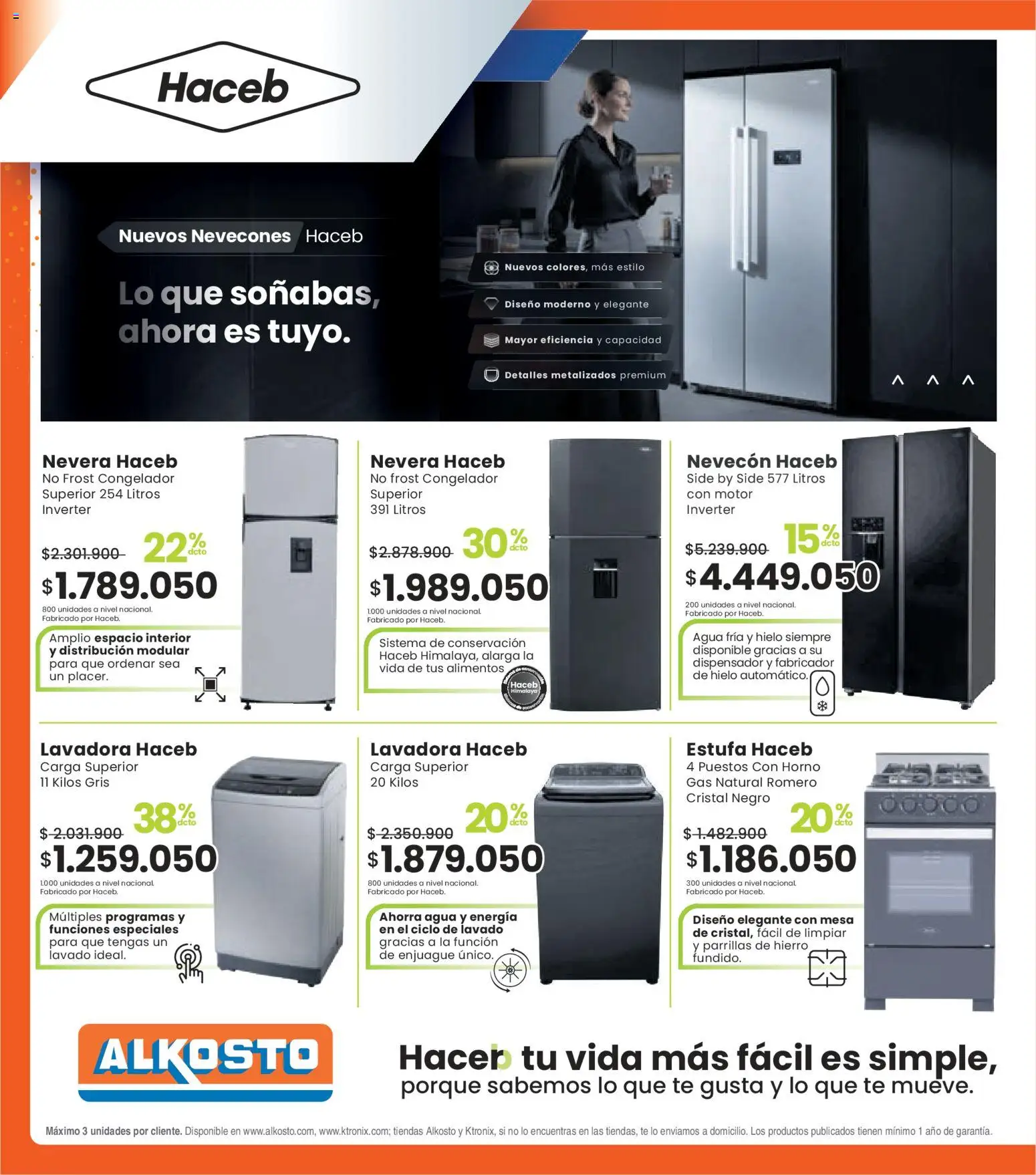 Alkosto revista - valida desde el 14.03.2026 | Página: 8 | Productos: Agua, Té, Congelador, Dispensador