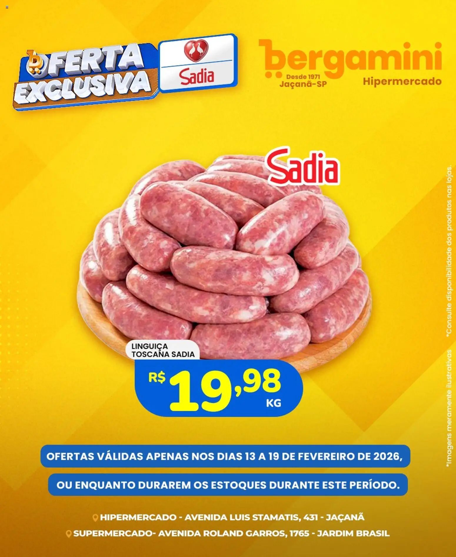 Supermercado Bergamini Folheto - válido de 13.02.2026 | Página: 2 | Produtos: Linguiça