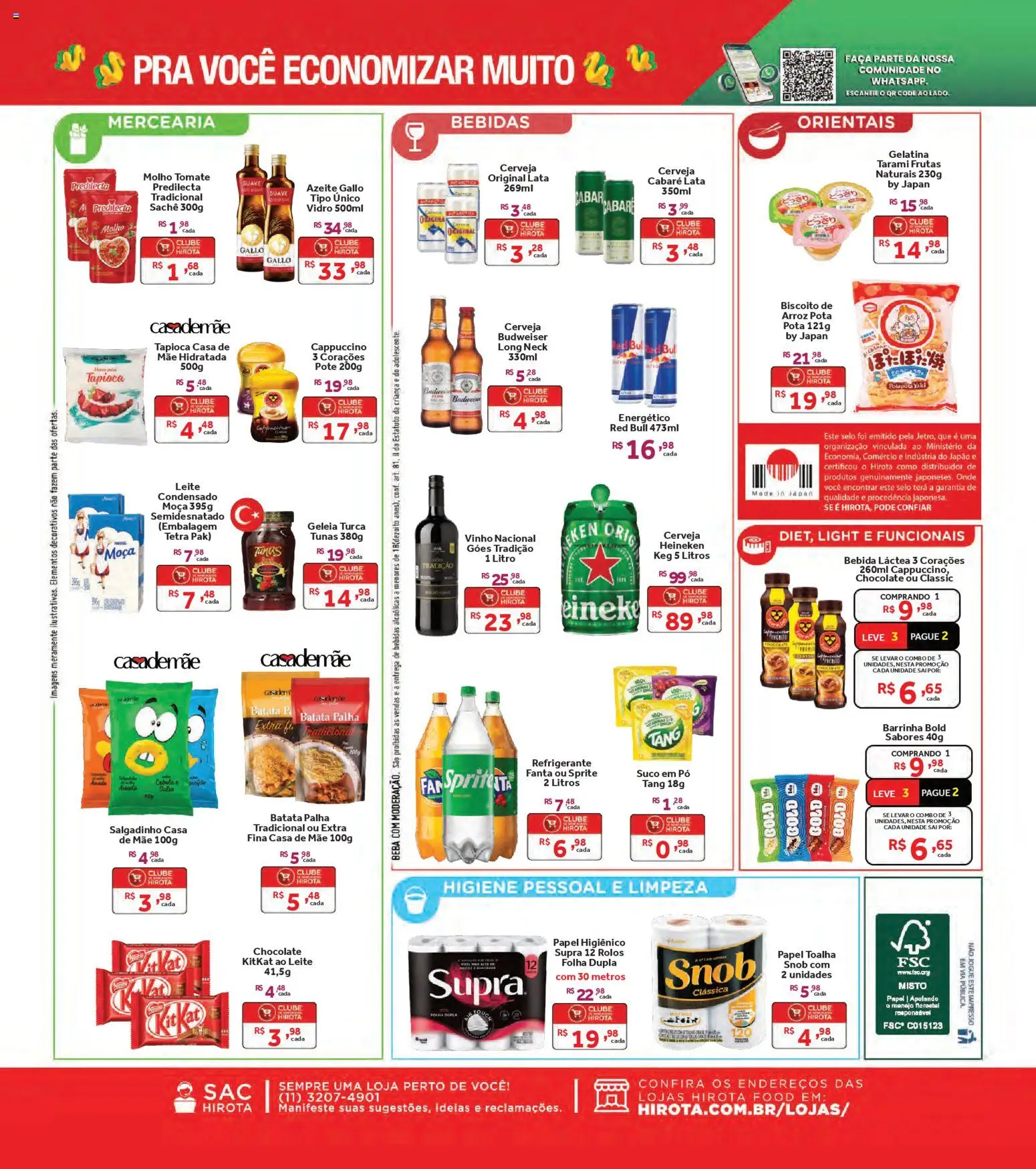 Hirota Food Folheto - válido de 24.10.2025 | Página: 2 | Produtos: Biscoito, Fanta, Faca, Cerveja