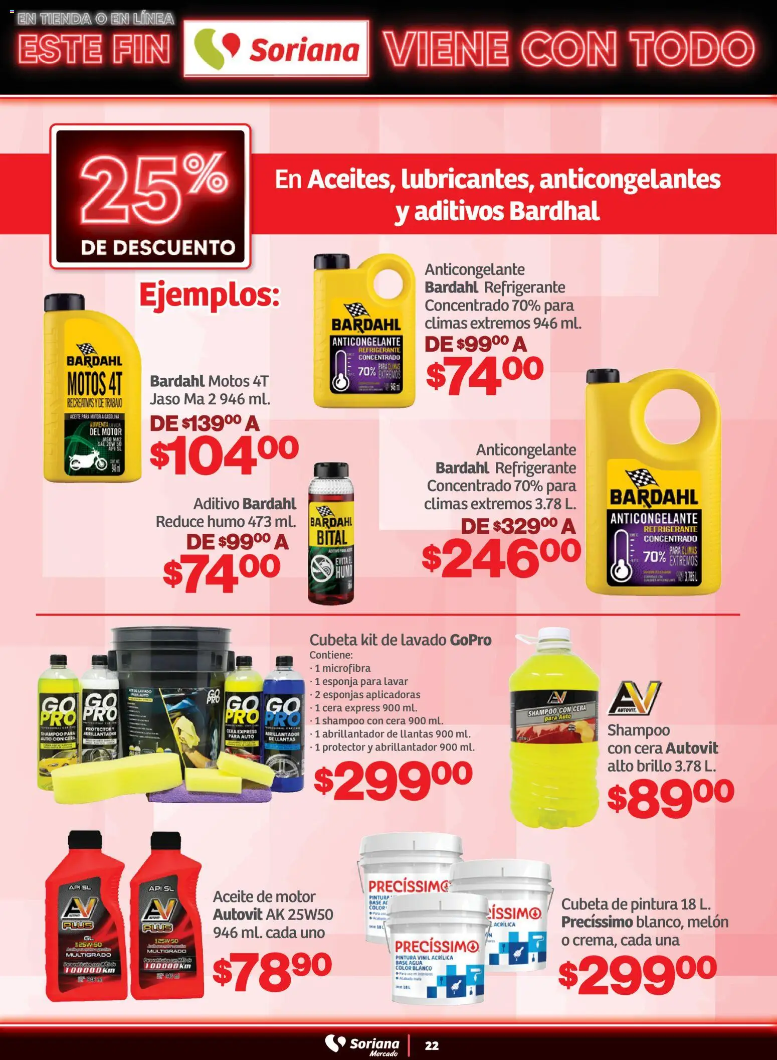 Nuevas ofertas de Soriana válidas en toda la República Mexicana desde el 29.10.2025. ¡Encuentra las mejores ofertas en Soriana - Este fin Soriana viene con todo Mercado Nacional! | Página: 22 | Productos: Melón, Esponja, Agua, Cera