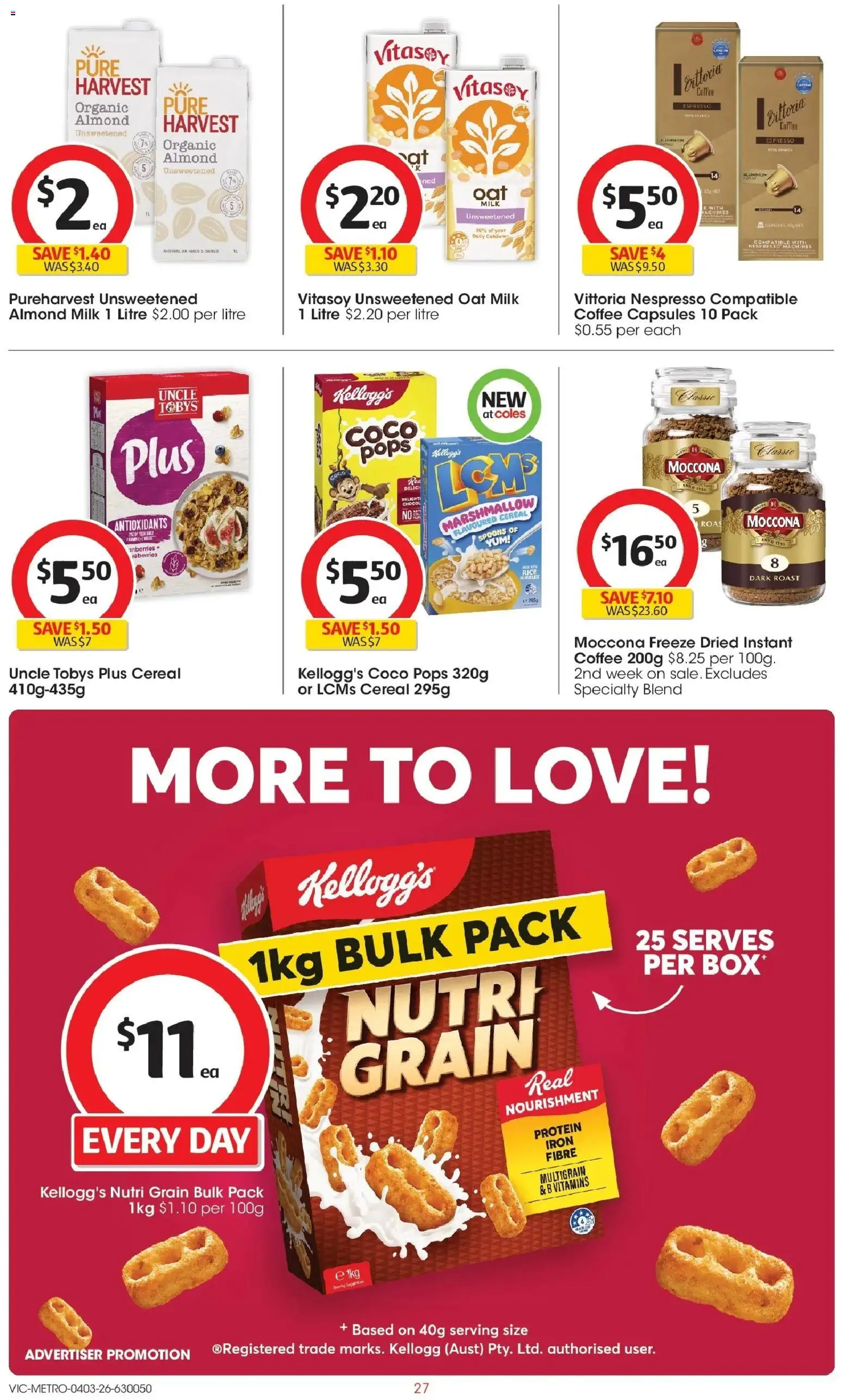 Coles catalogue - valid from 04.03.2026 | Page: 27 | Products: Box, Coffee, Moccona, Iron