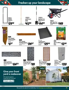 Preview of Bunnings Warehouse Get Christmas Ready Catalogue - valid from 05.11.2025 | Page: 29 | Products: Shovel, Rake, Wheelbarrow, Screen