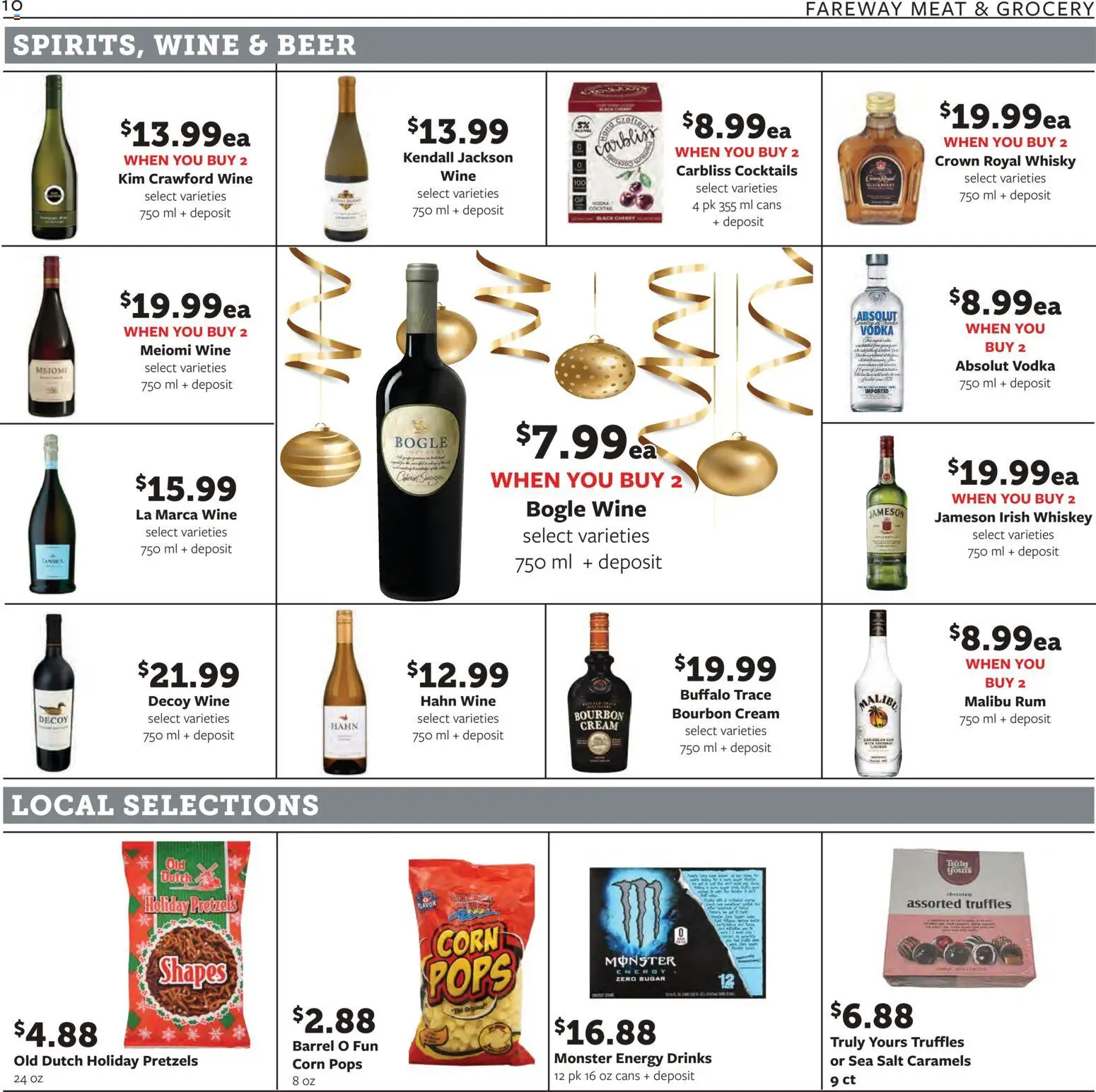 Fareway Weekly Ad - valid from 15.12.2025 | Page: 10 | Products: Bourbon, Cream, Vodka, Whiskey