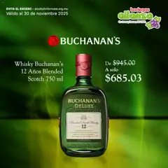 Vista previa de Bodegas Alianza catálogo Buchanan's, nuevo folleto de la tienda, válido en México a partir del 19.11.2025