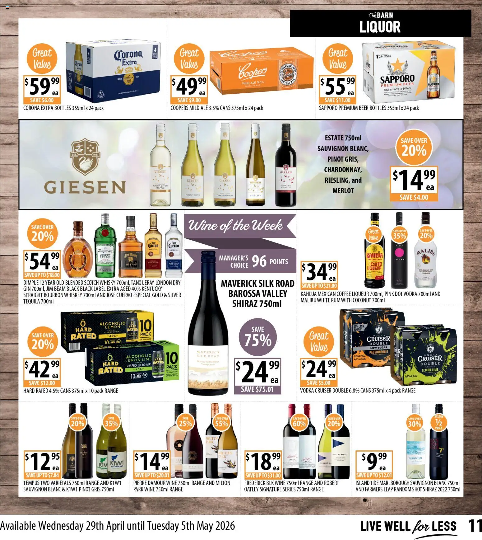 Supabarn catalogue - valid from 29.04.2026 | Page: 11 | Products: Coffee, Beer, Bourbon, Whiskey