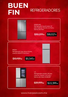 Vista previa de Liverpool Buen Fin , nuevo folleto de la tienda, válido en México a partir del 13.11.2025 | Página: 6 | Productos: Refrigerador, Top