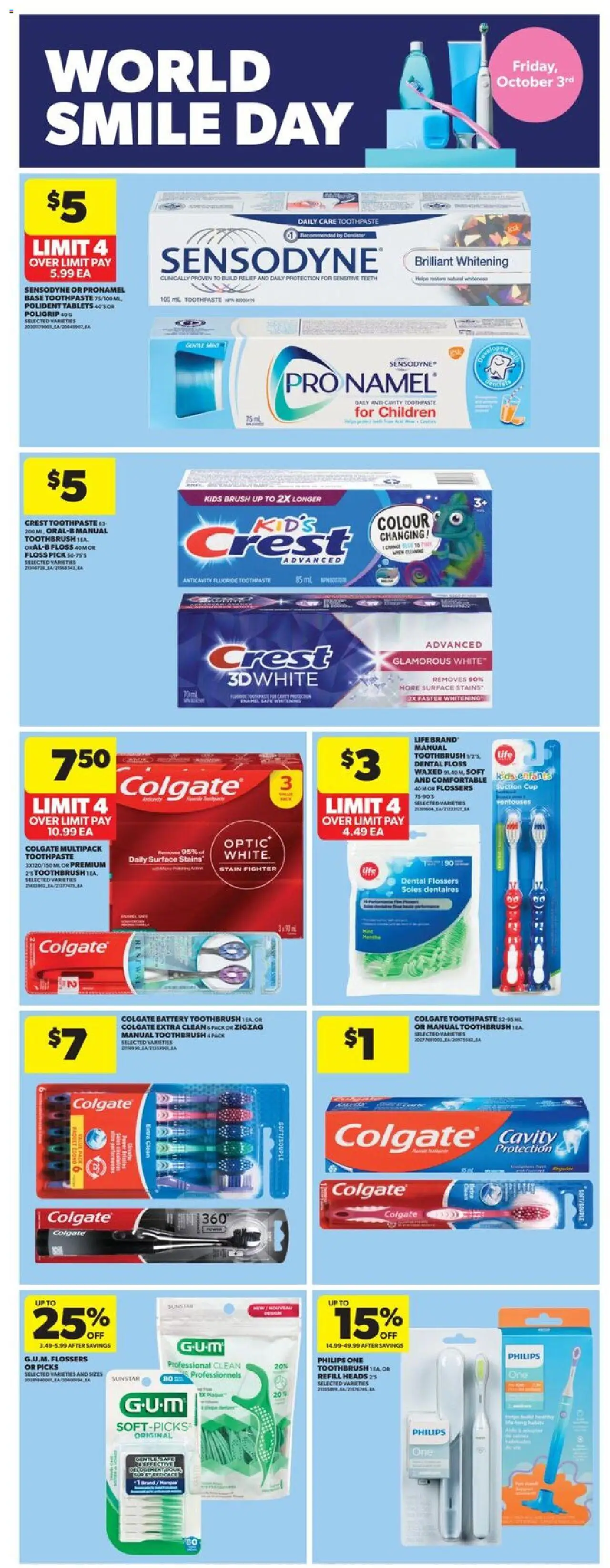 Real Canadian Superstore flyer valid from 02.10.2025 | Page: 28 | Products: Brush, Toothpaste, Battery