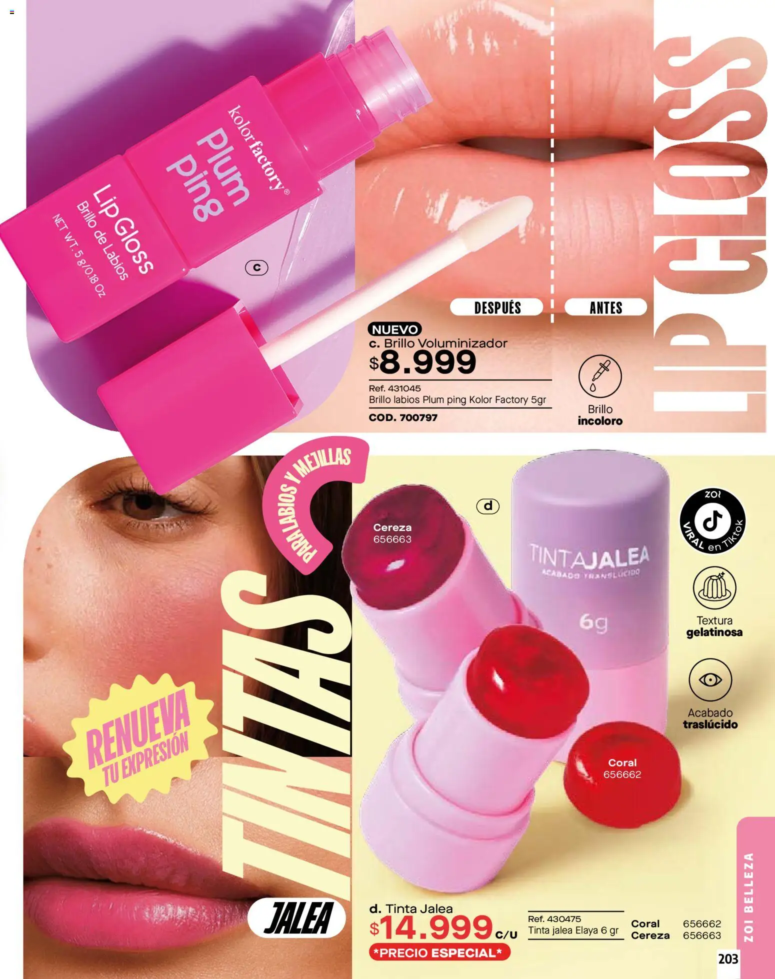 Carmel revista - valida desde el 01.02.2026 | Página: 203 | Productos: Brillo, Brillo de labios