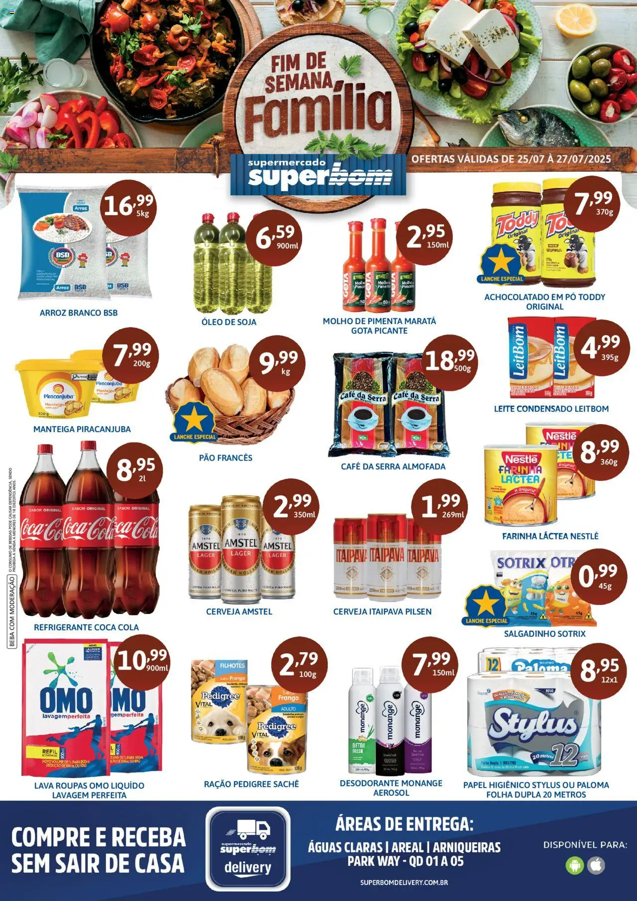 Superbom Folheto - válido de 25.07.2025 | Página: 1 | Produtos: Almofada, Óleo, Leite condensado, Papel higiênico