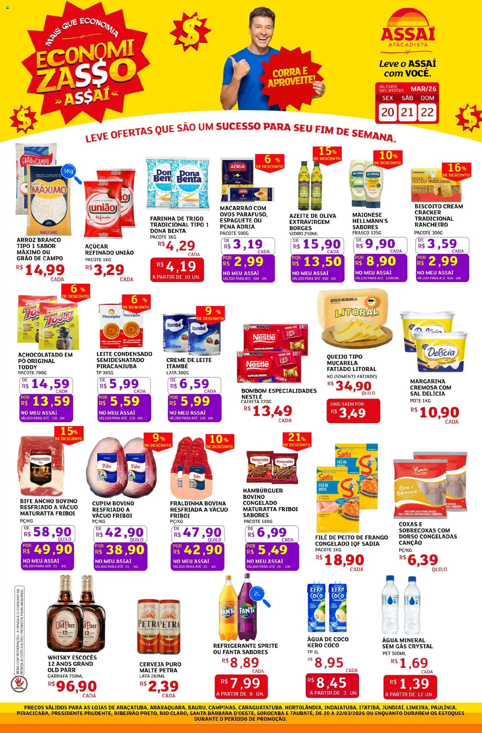 Assaí Atacadista Folheto - válido de 20.03.2026 | Página: 1 | Produtos: Coco, Biscoito, Cola, Água mineral