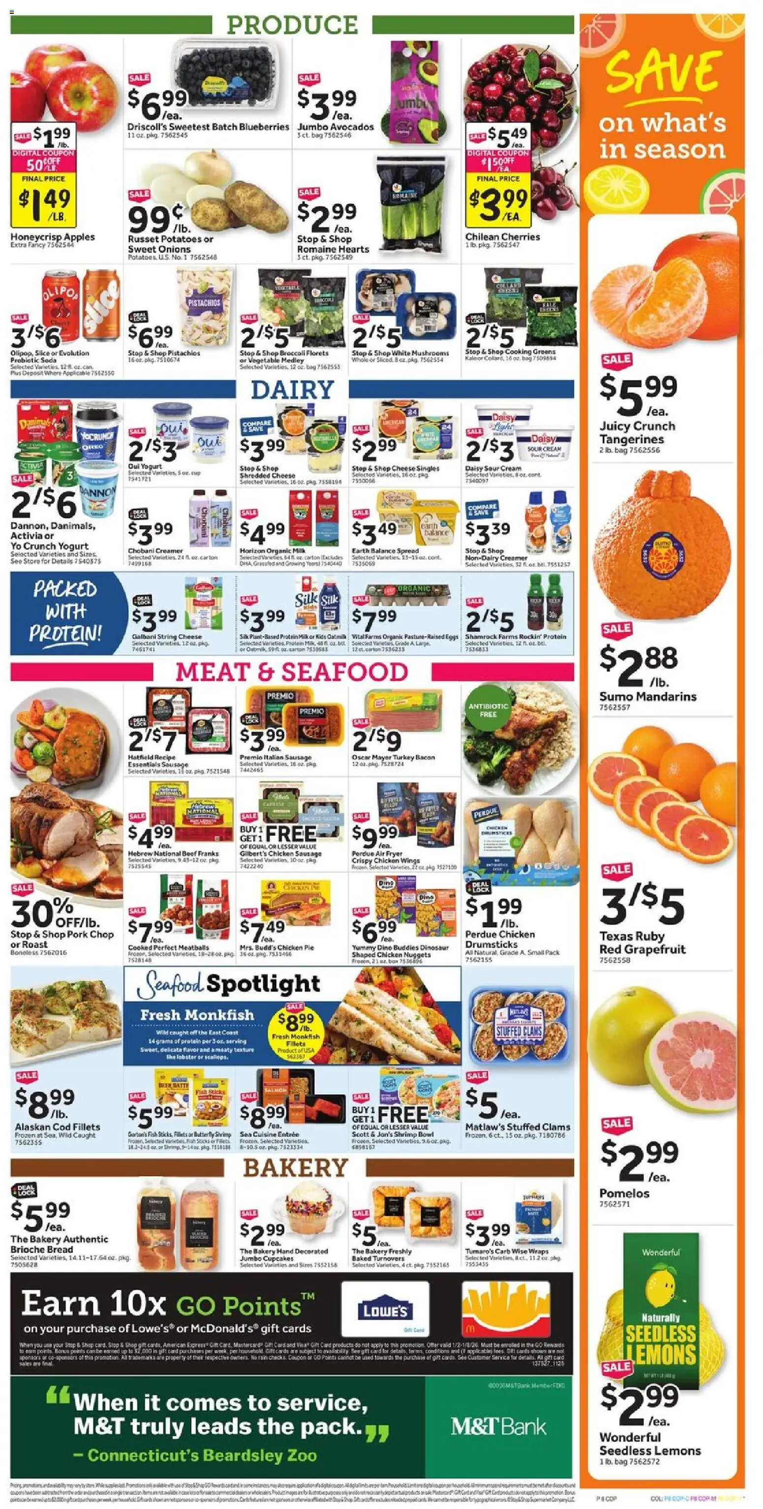 Stop & Shop Weekly Circular - NY - valid from 02.01.2026 | Page: 11 | Products: Apples, Tangerines, Grapefruit, Sausage