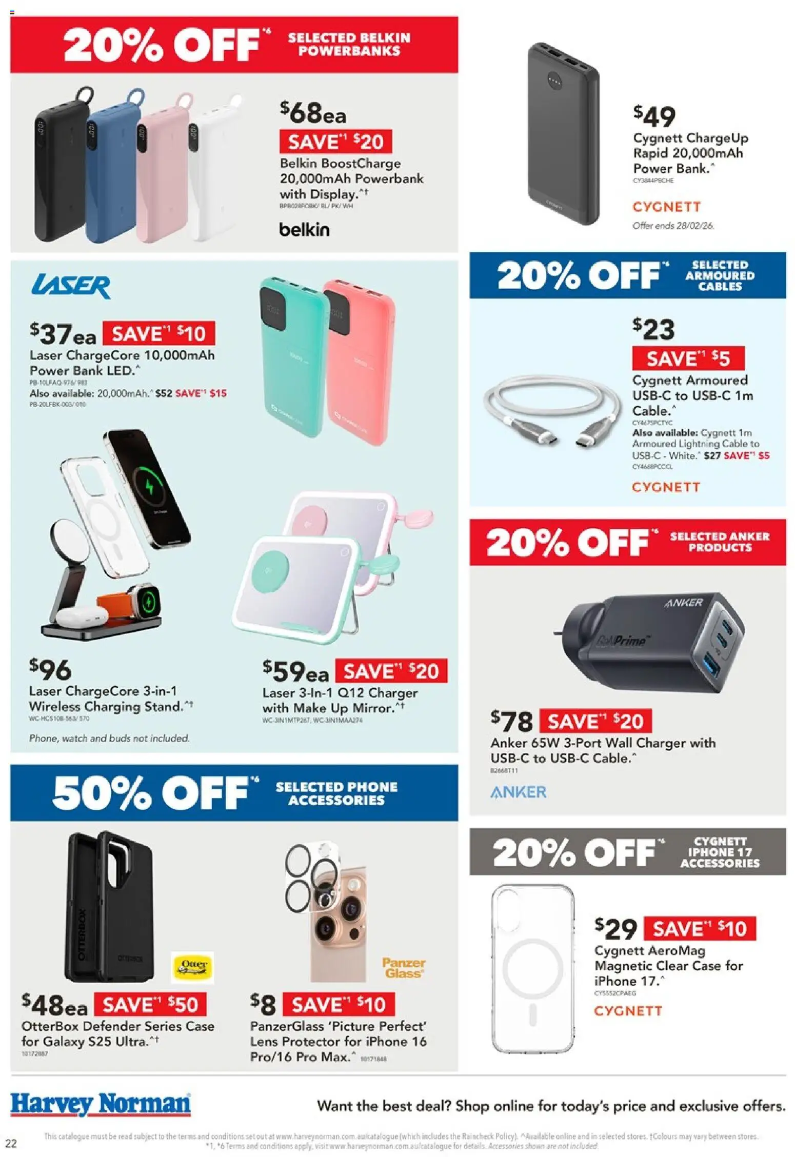Harvey Norman catalogue - valid from 19.02.2026 | Page: 22 | Products: Mirror, Charger, Accessories, Cable