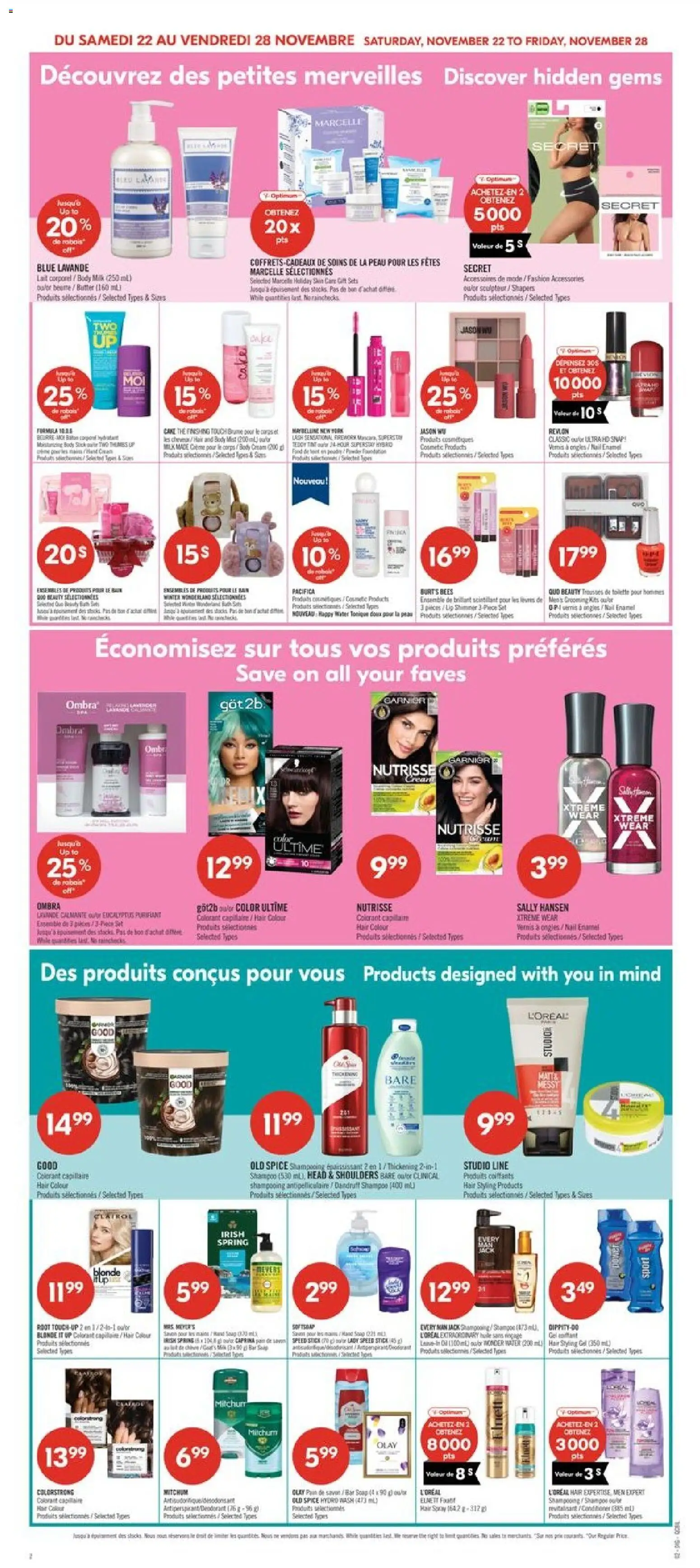 Pharmaprix flyer valid from 22.11.2025 | Page: 18 | Products: Powder, Shampoo, Hair color, Milk