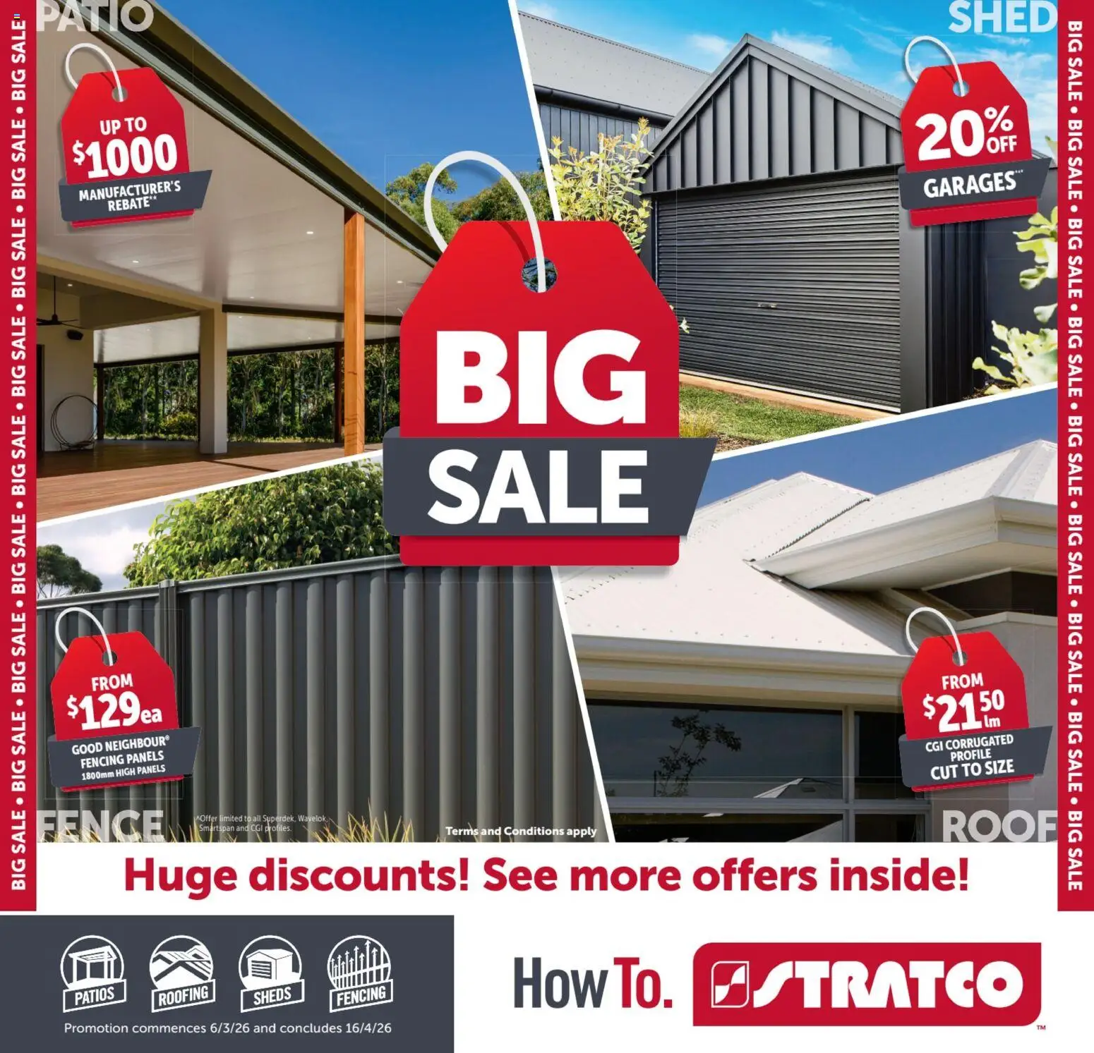 Stratco catalogue - valid from 06.03.2026 | Page: 1 | Products: Fence, Shed
