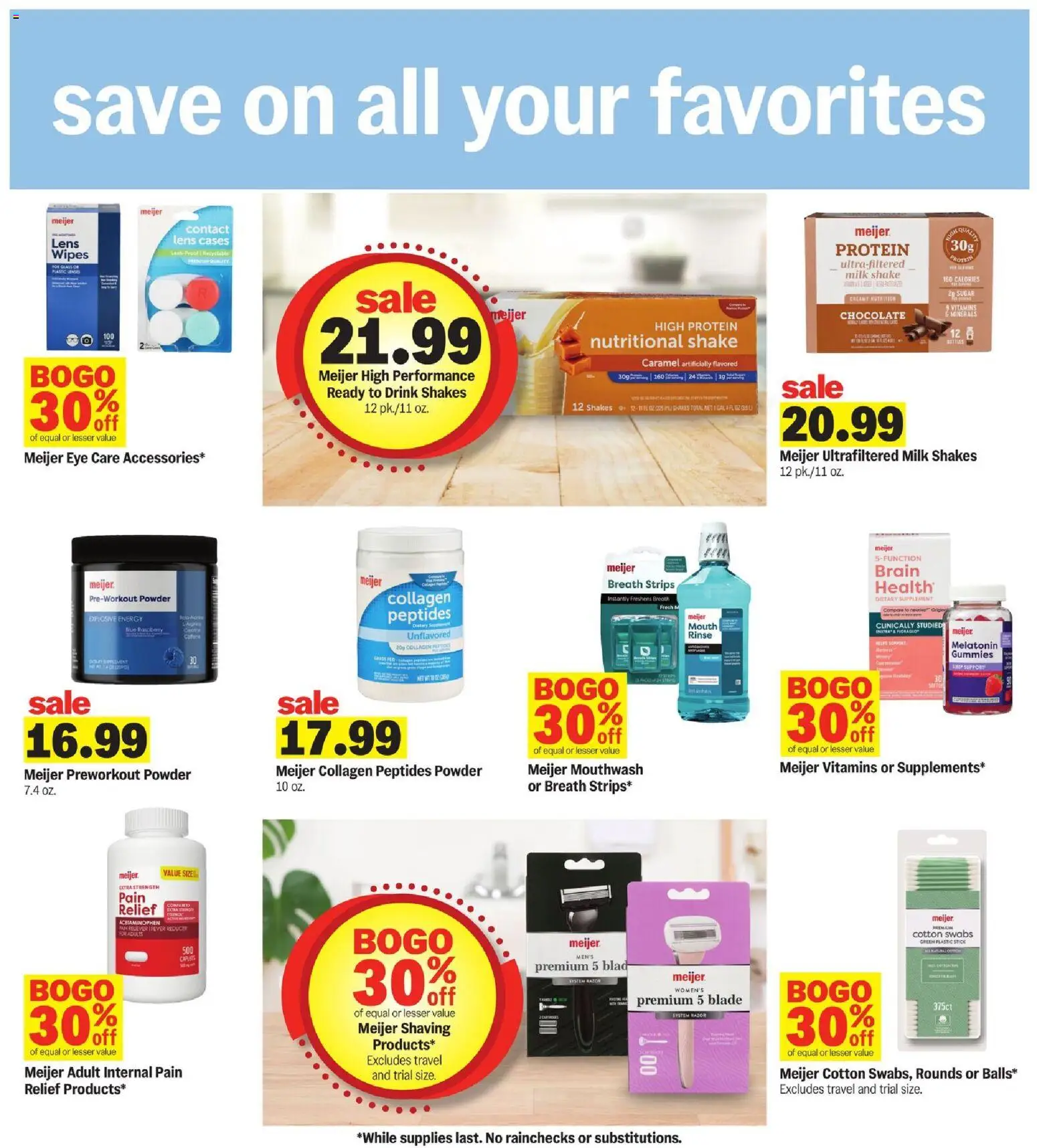 Meijer Weekly Ad - valid from 22.04.2026 | Page: 26 | Products: Melatonin, Milk, Sugar, Raspberry
