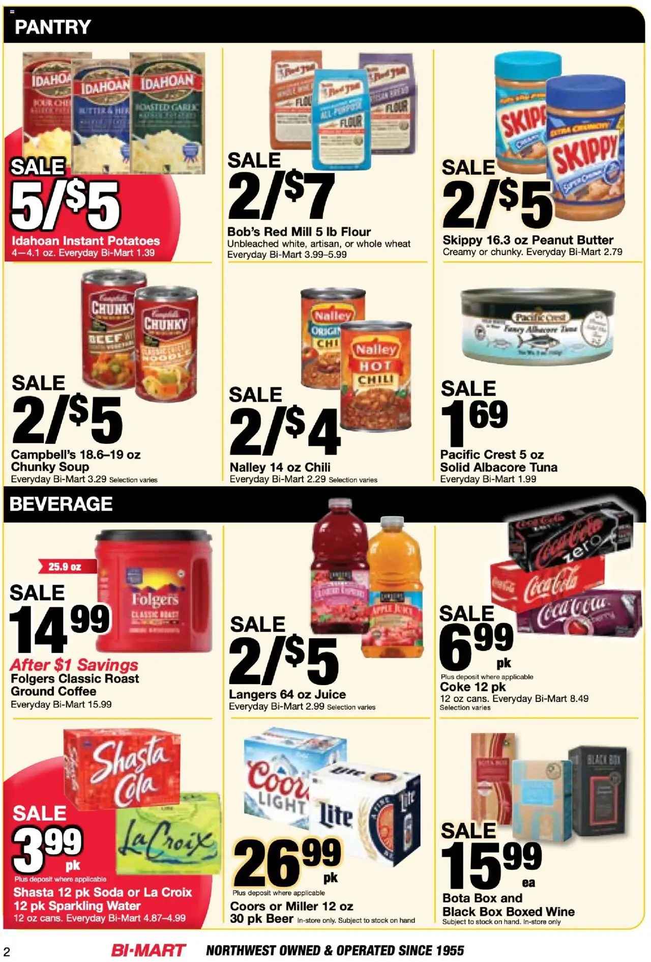 Bi-Mart Membership Savings Book - valid from 23.09.2025 | Page: 2 | Products: Butter, Juice, Wine, Beer