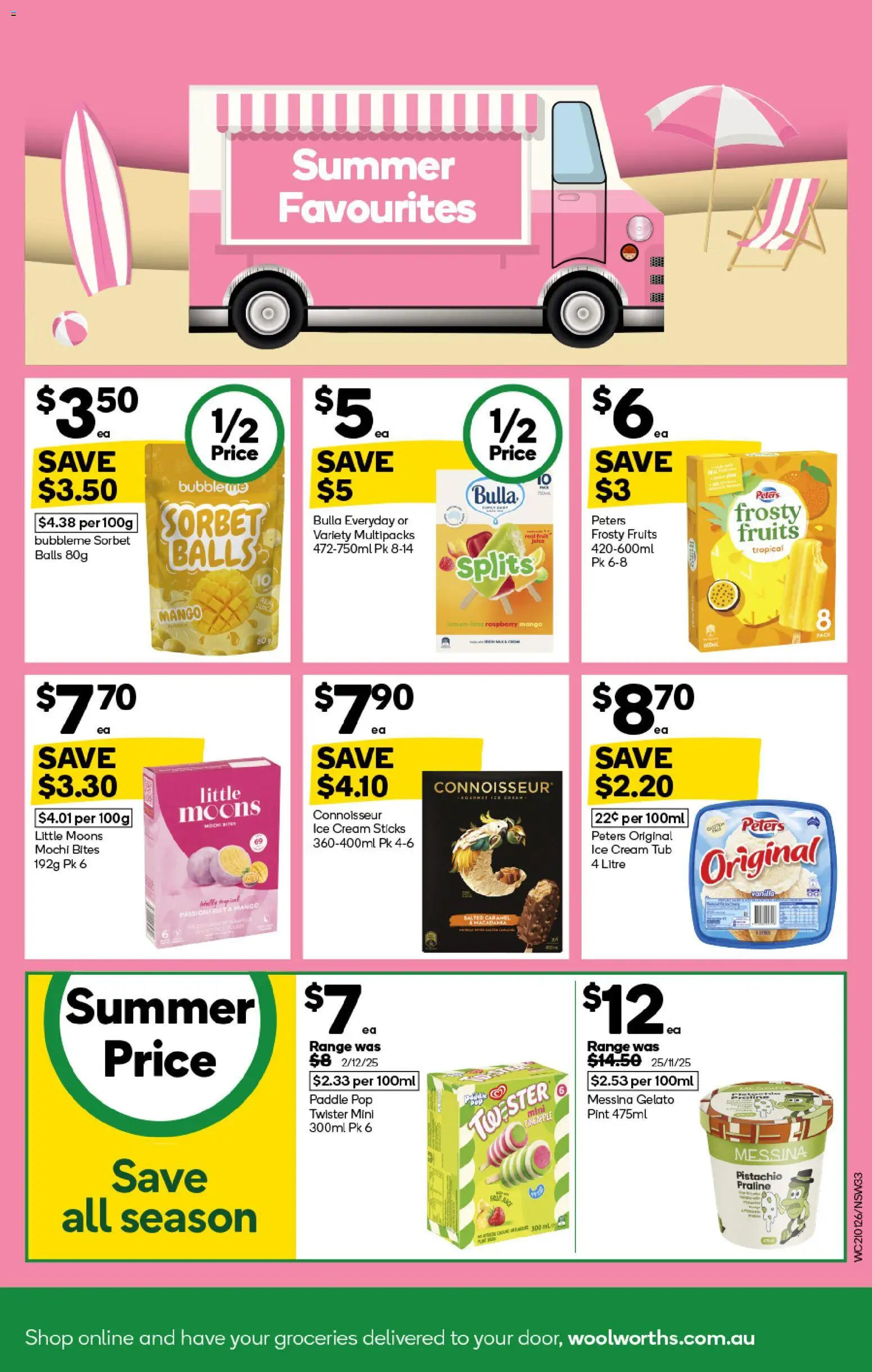 Woolworths catalogue - valid from 21.01.2026 | Page: 33 | Products: Cream, Ice cream, Mango, Raspberry