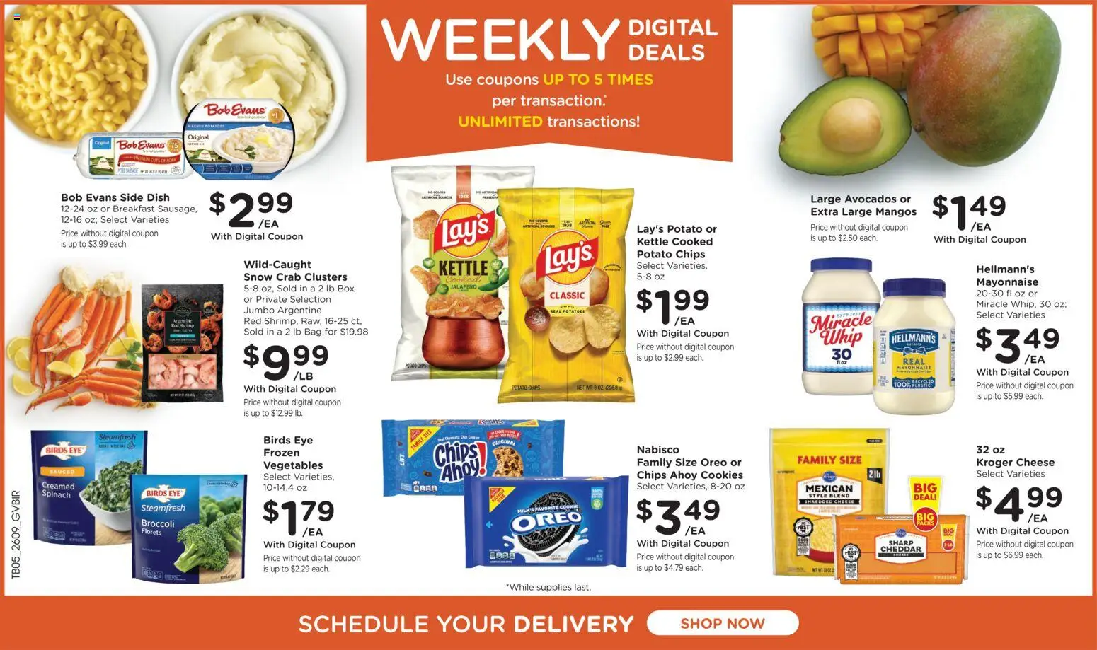 Kroger Ad - valid from 01.04.2026 | Page: 2 | Products: Pork, Cookies, Vegetables, Mayonnaise