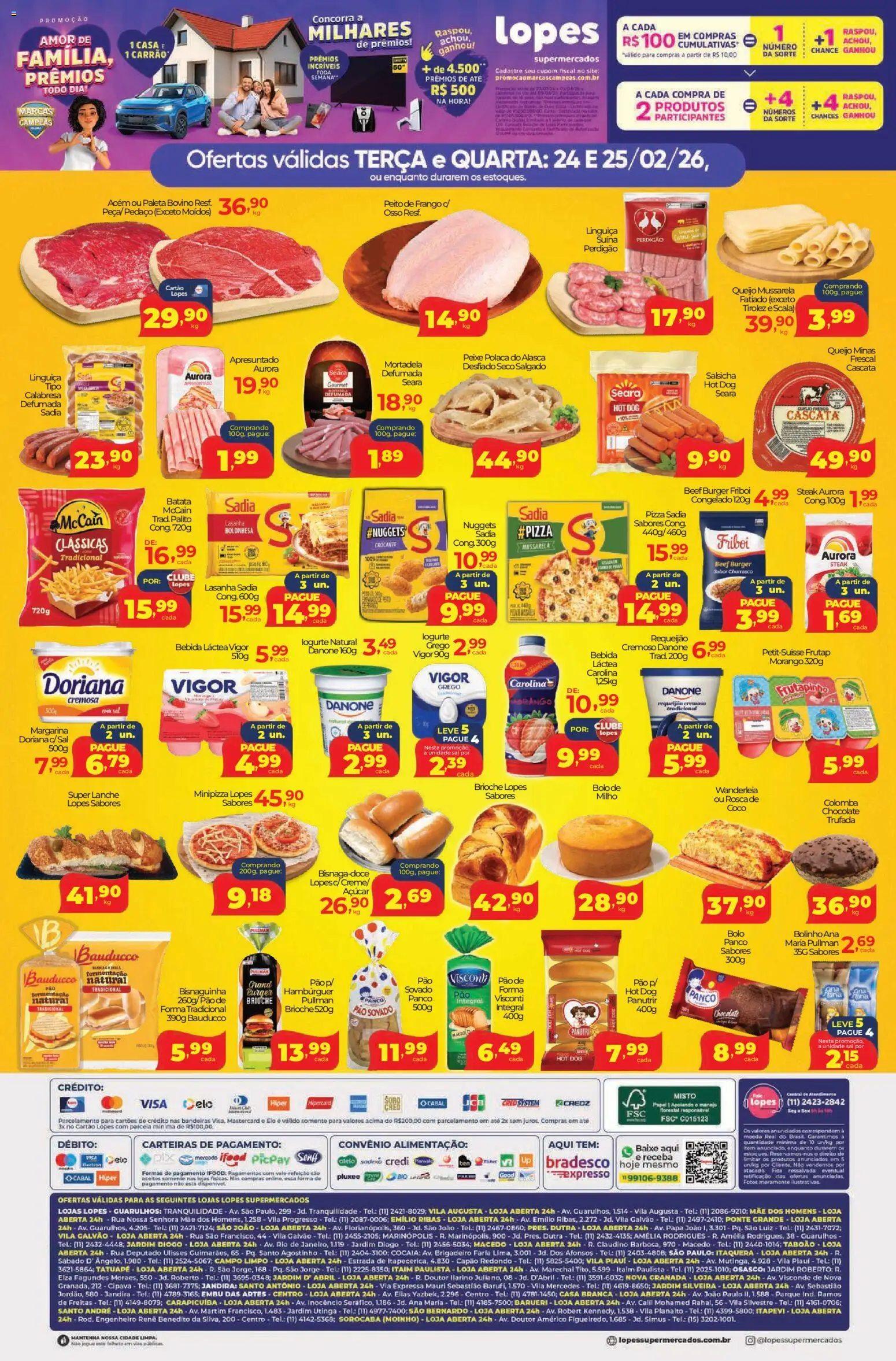 Lopes Supermercados Folheto - válido de 24.02.2026 | Página: 2 | Produtos: Pizza, Açúcar, Sal, Margarina