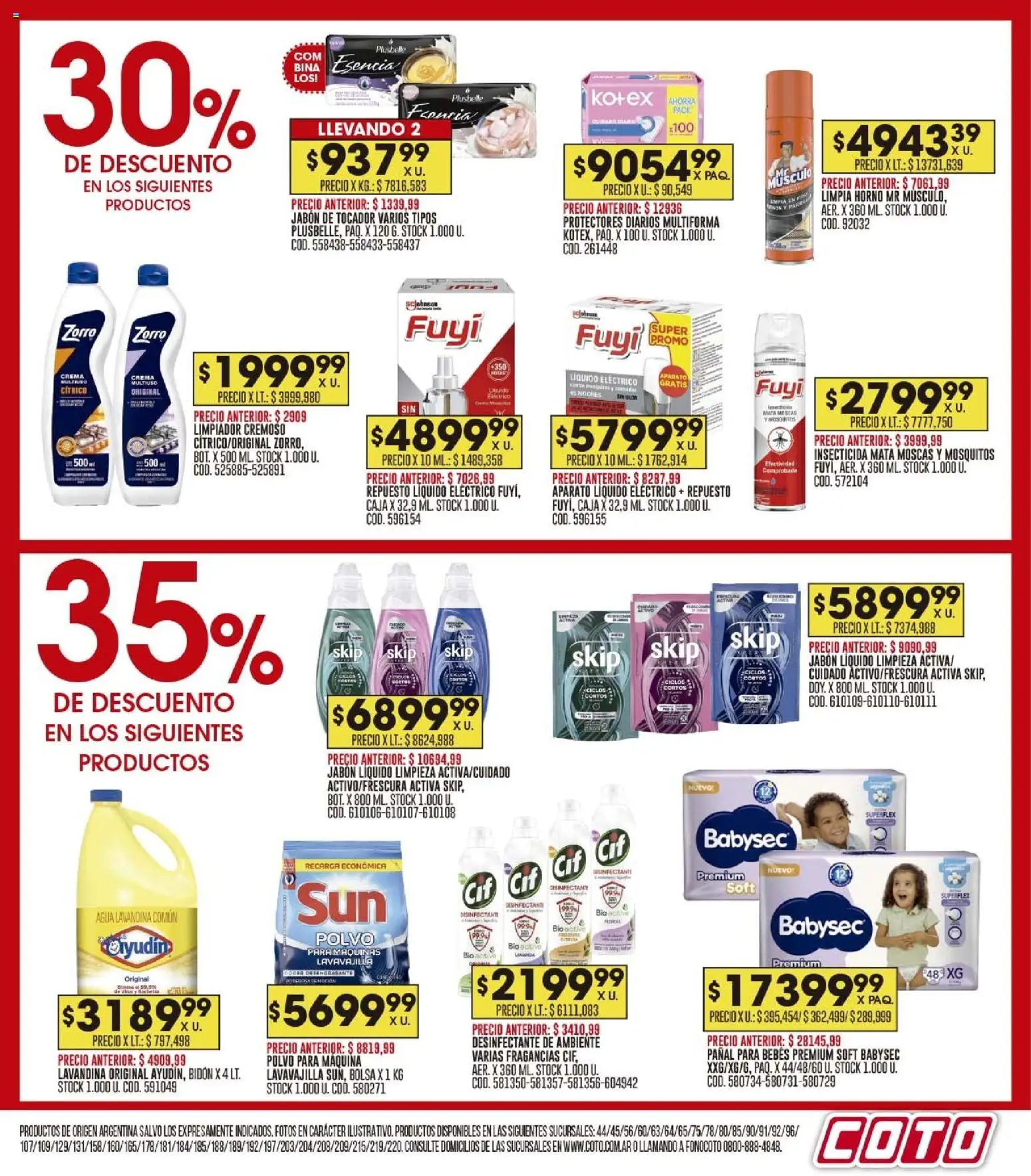 Coto - Ofertas │ válido desde el 03.11.2025 | Página: 17 | Productos: Desinfectante, Lavandina, Bolsa, Polvo