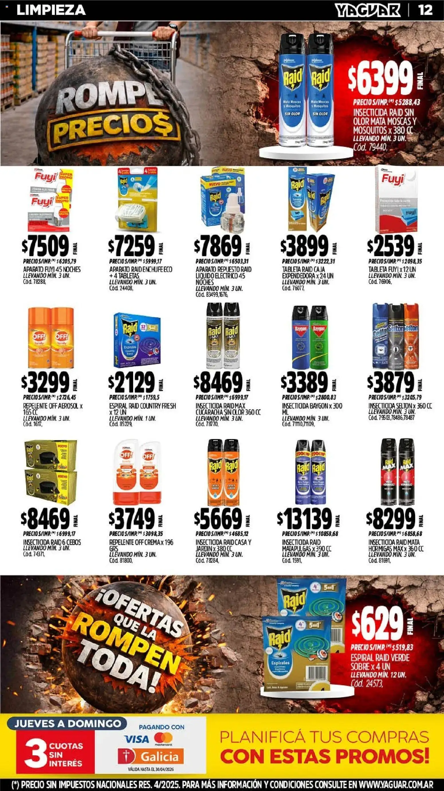 Yaguar - Oferta Semanal San Juan │ válido desde el 13.04.2026 | Página: 13 | Productos: Mata moscas, Tableta, Repelente, Insecticida