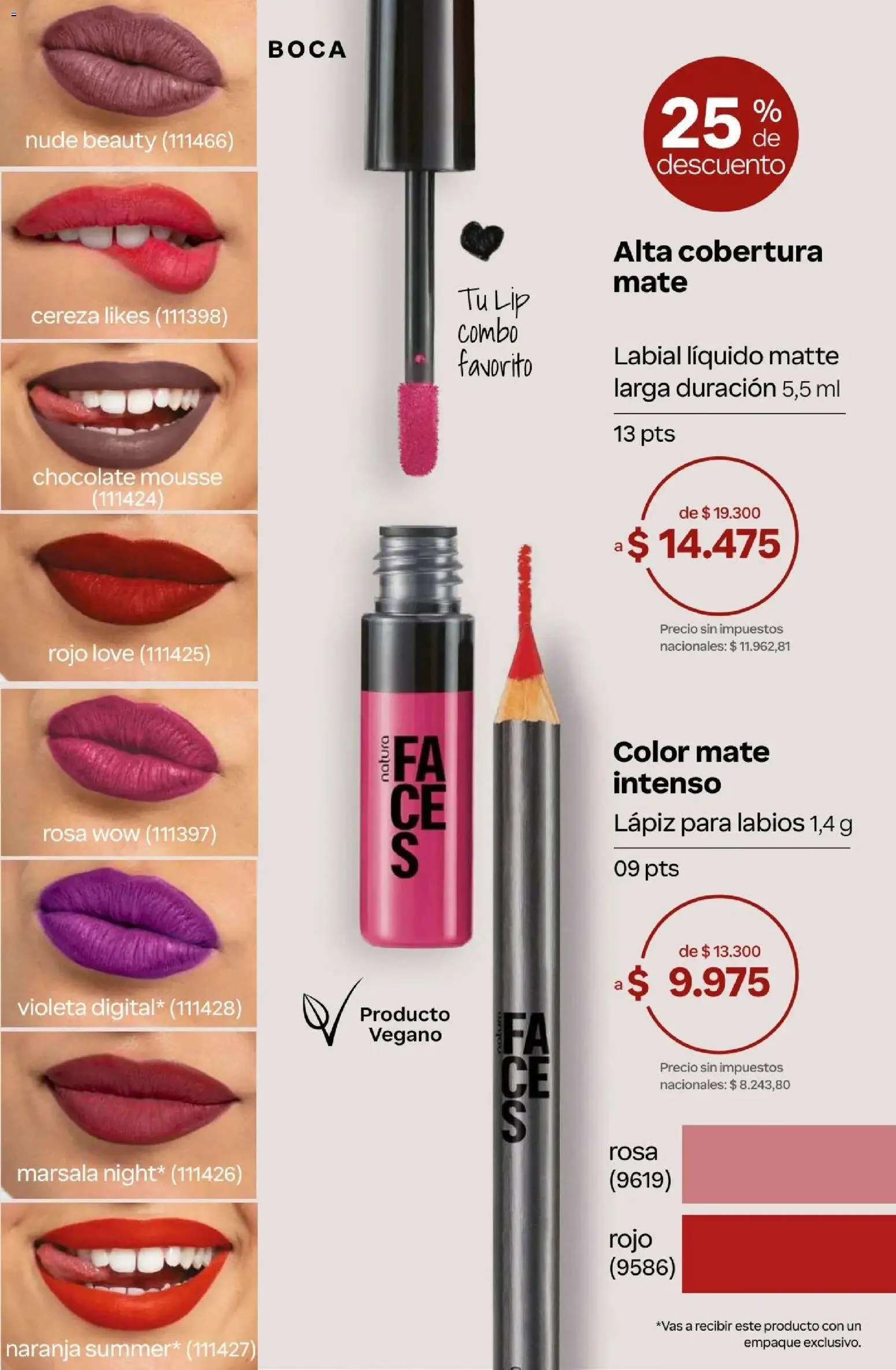 Natura Catálogo Ciclo 4/2026 │ válido desde el 01.04.2026 | Página: 152 | Productos: Mate, Mousse, Chocolate