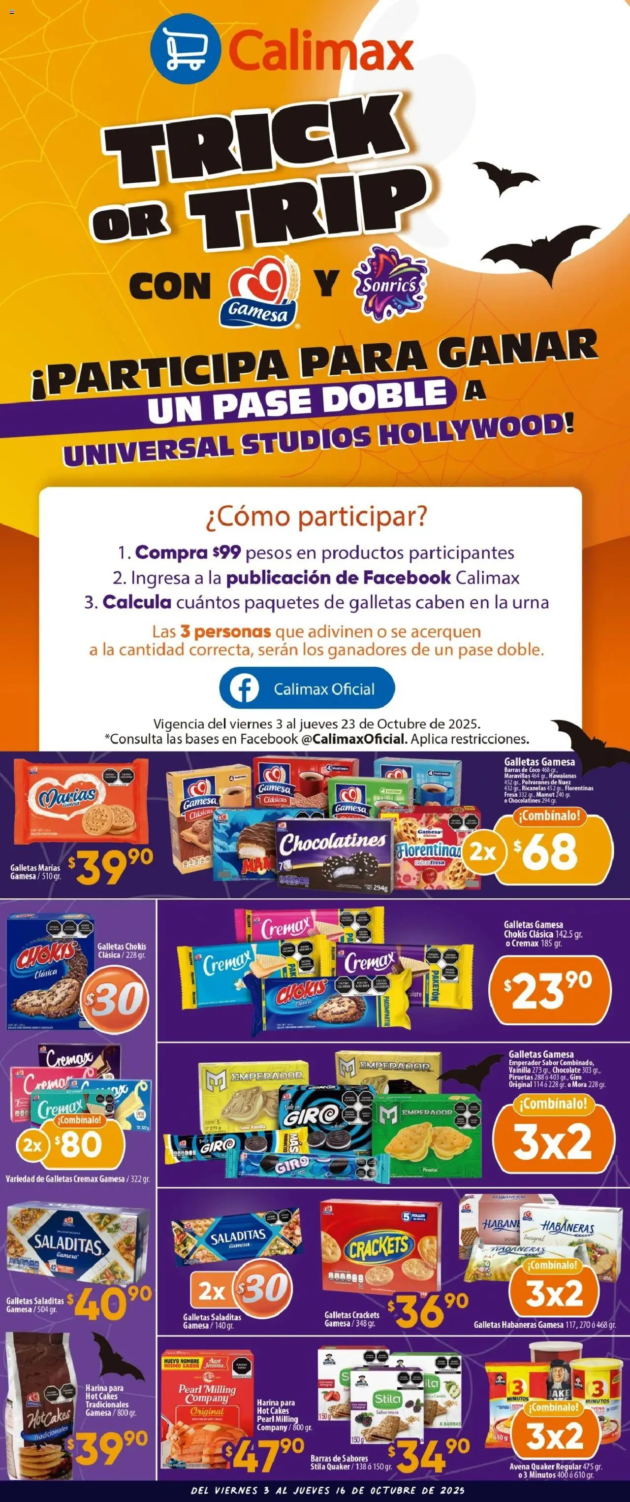 Nuevas ofertas de Calimax válidas en toda la República Mexicana desde el 03.10.2025. ¡Encuentra las mejores ofertas en Calimax - Folleto Ensenada! | Página: 3 | Productos: Fresa, Harina, Chocolate, Galletas